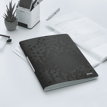 LEITZ WOW Sichtbuch DIN A4, 40 Hüllen schwarz-metallic, 1 St.