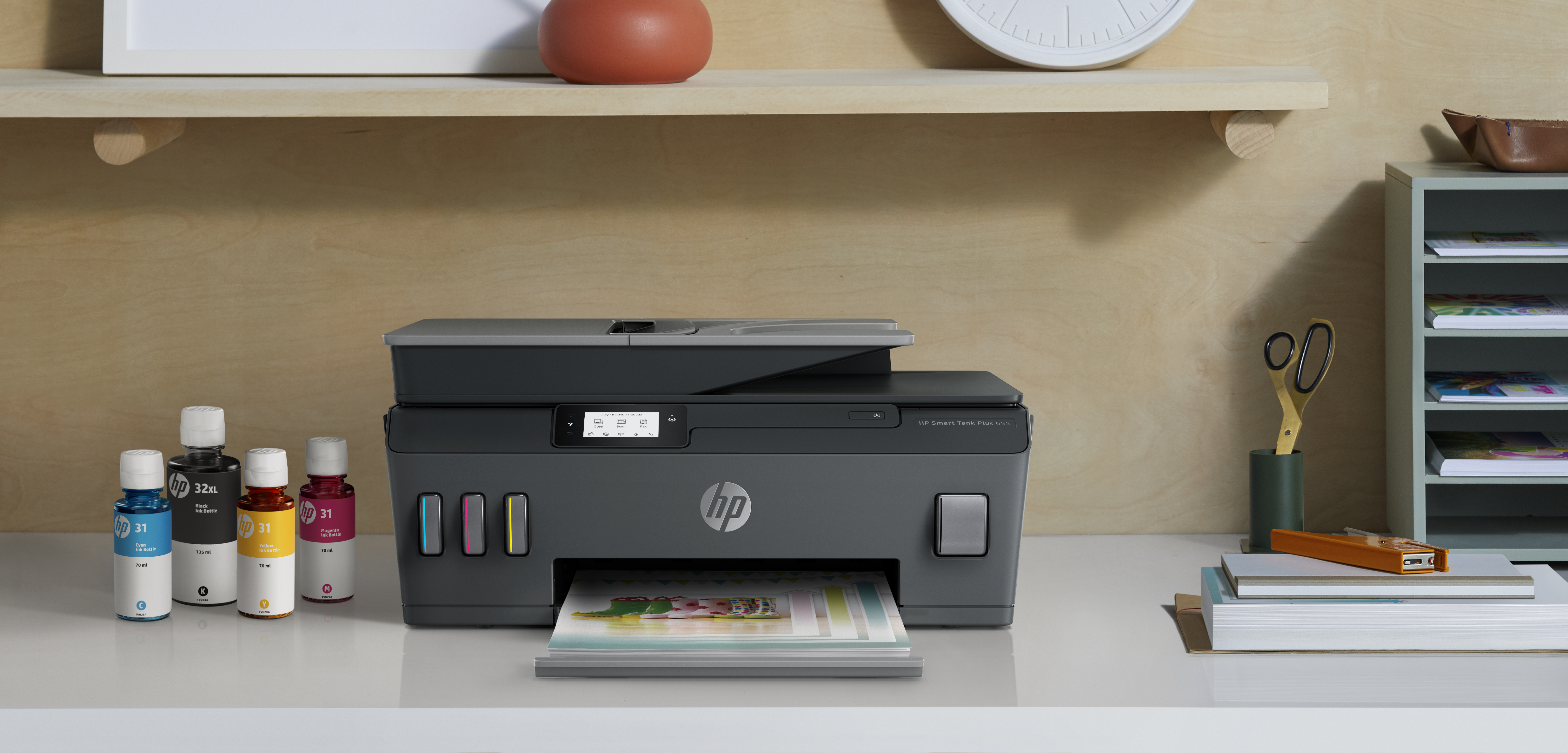 AKTION: HP Smart Tank Plus 655 Wireless All-in-One 4 in 1 Tintenstrahl-Multifunktionsdrucker grau mit 20 Euro CashBack