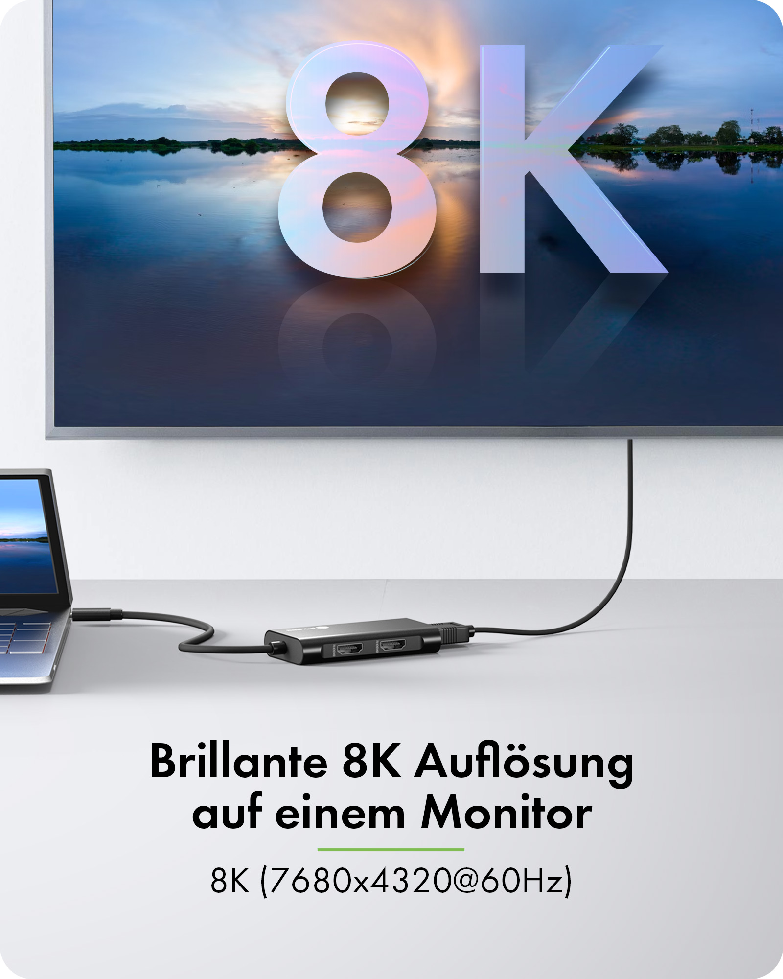 Adapter IcyBox USB Type-C 3x HDMI-Videoausgänge