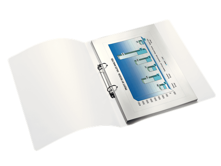LEITZ WOW Ringbuch 2-Ringe blau-metallic 3,2 cm DIN A4, 1 St.