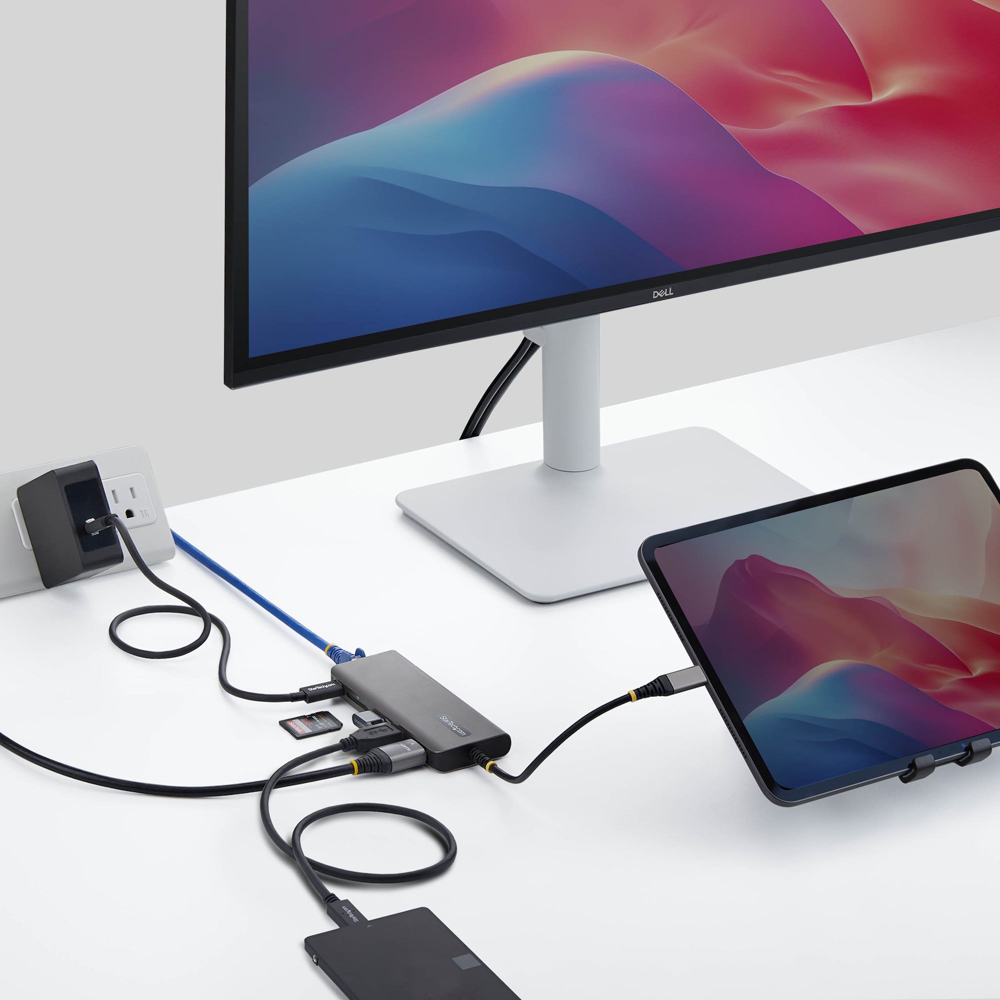 STARTECH.COM USB-C auf HDMI Multiport Adapter mit 140W PD Leistung 4K60Hz 3-Port USB 10Gbps Hub 2.5GbE SD Slot Mini-Dock