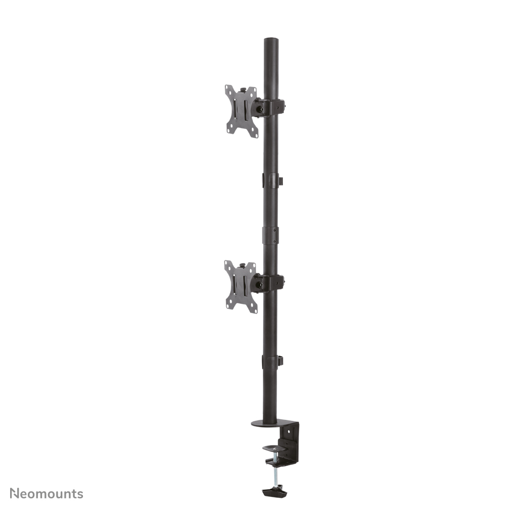 NEOMOUNTS vertikale Dual Deskmount Tischhalterung 25,4-81,28cm 10-32Zoll Klemme/Durchführung Neigbar schwenkbar Pivot sch