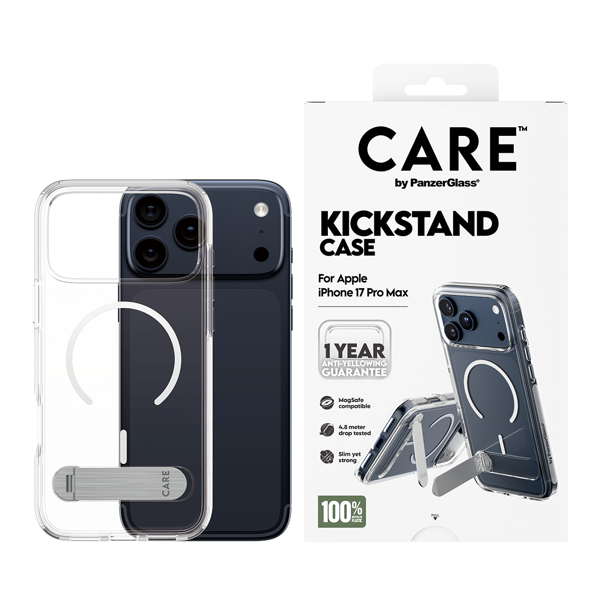 CARE BY FEATURE CASE TRANSPAREN W. KICKSTAND IPHONE 17 PRO MAX