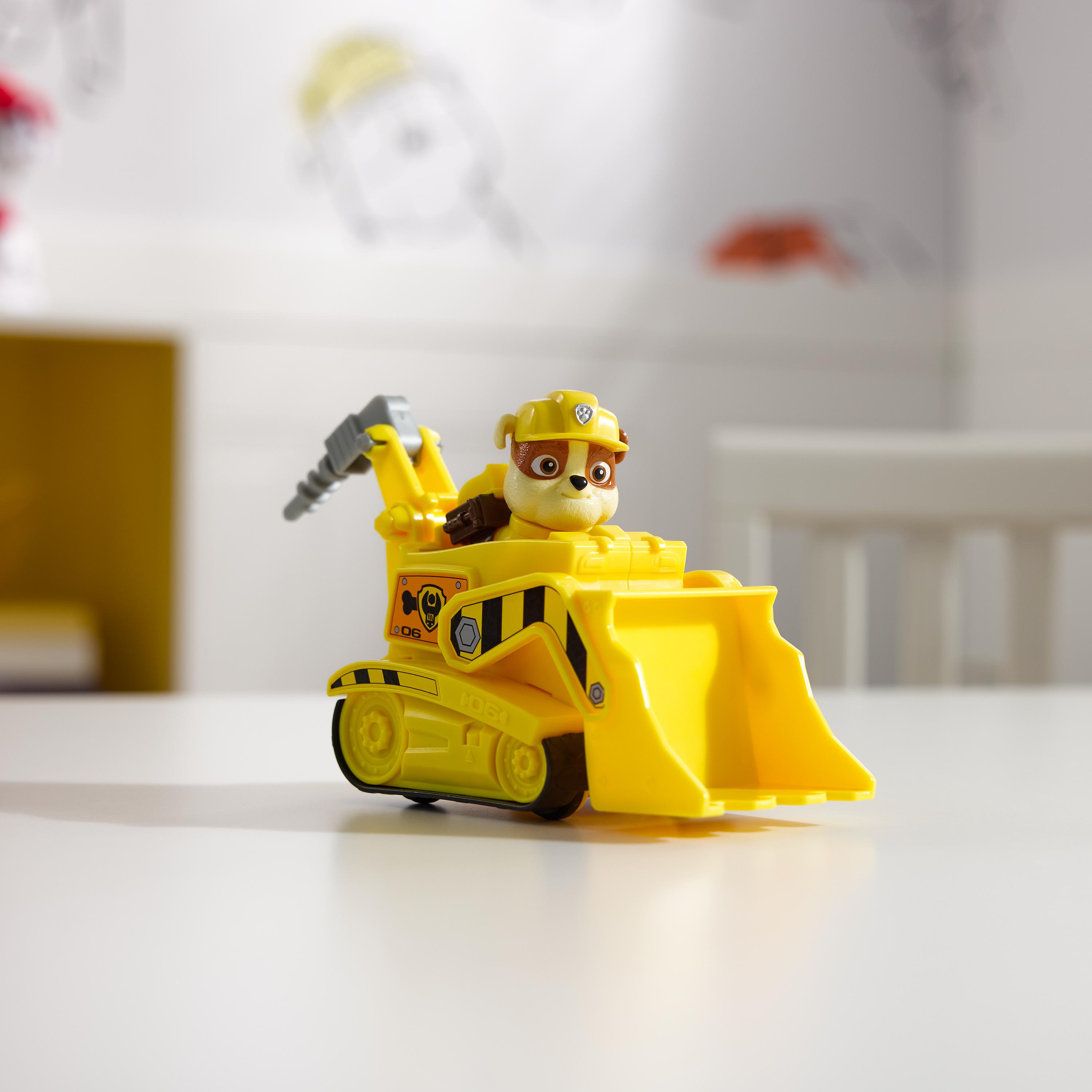 Paw Patrol - Baufahrzeug mit Rubble Spielfigur, Spielfahrzeug