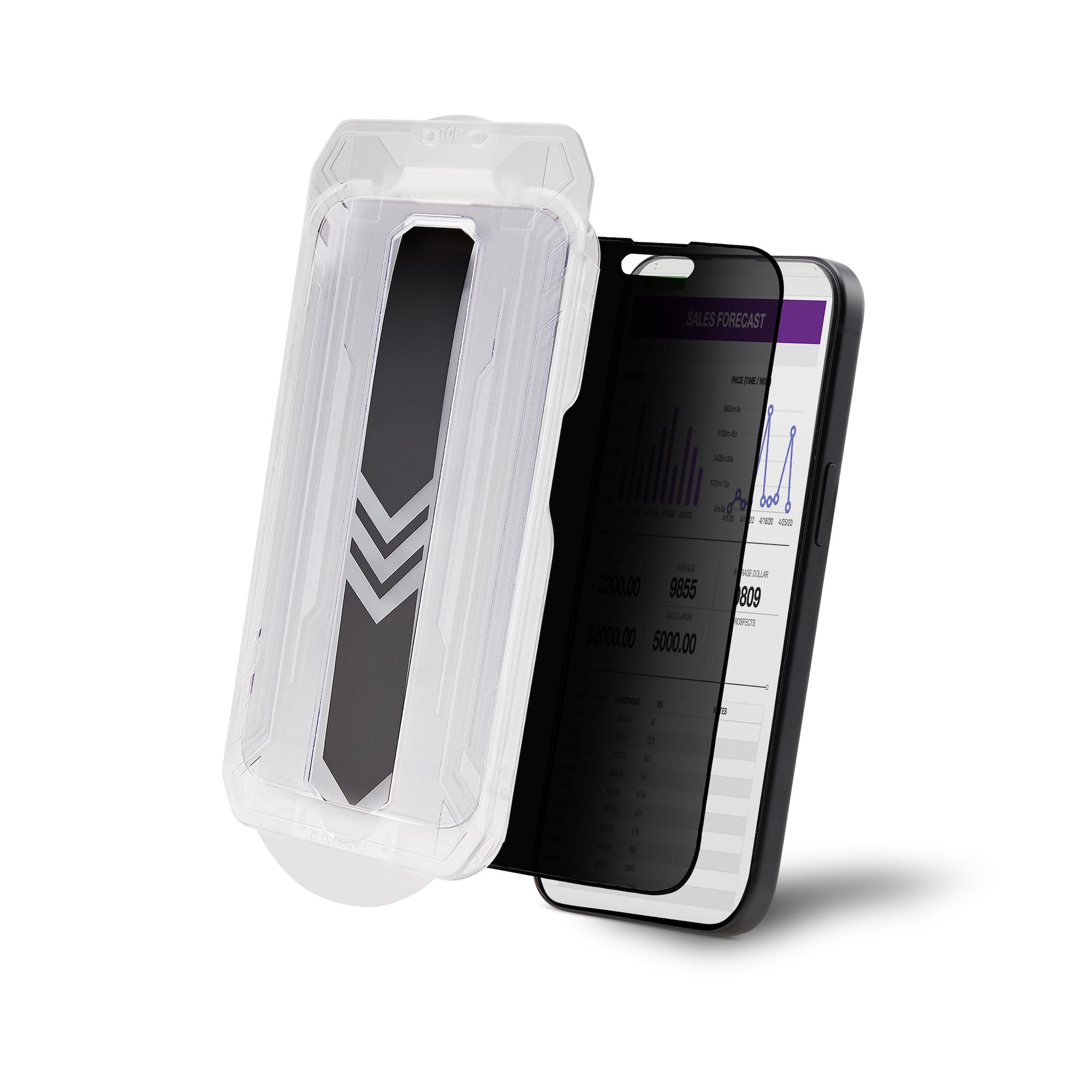 PRIVACY SCREEN IPHONE 15 PLUS PLUS - TEMPERED GLASS FILTER
