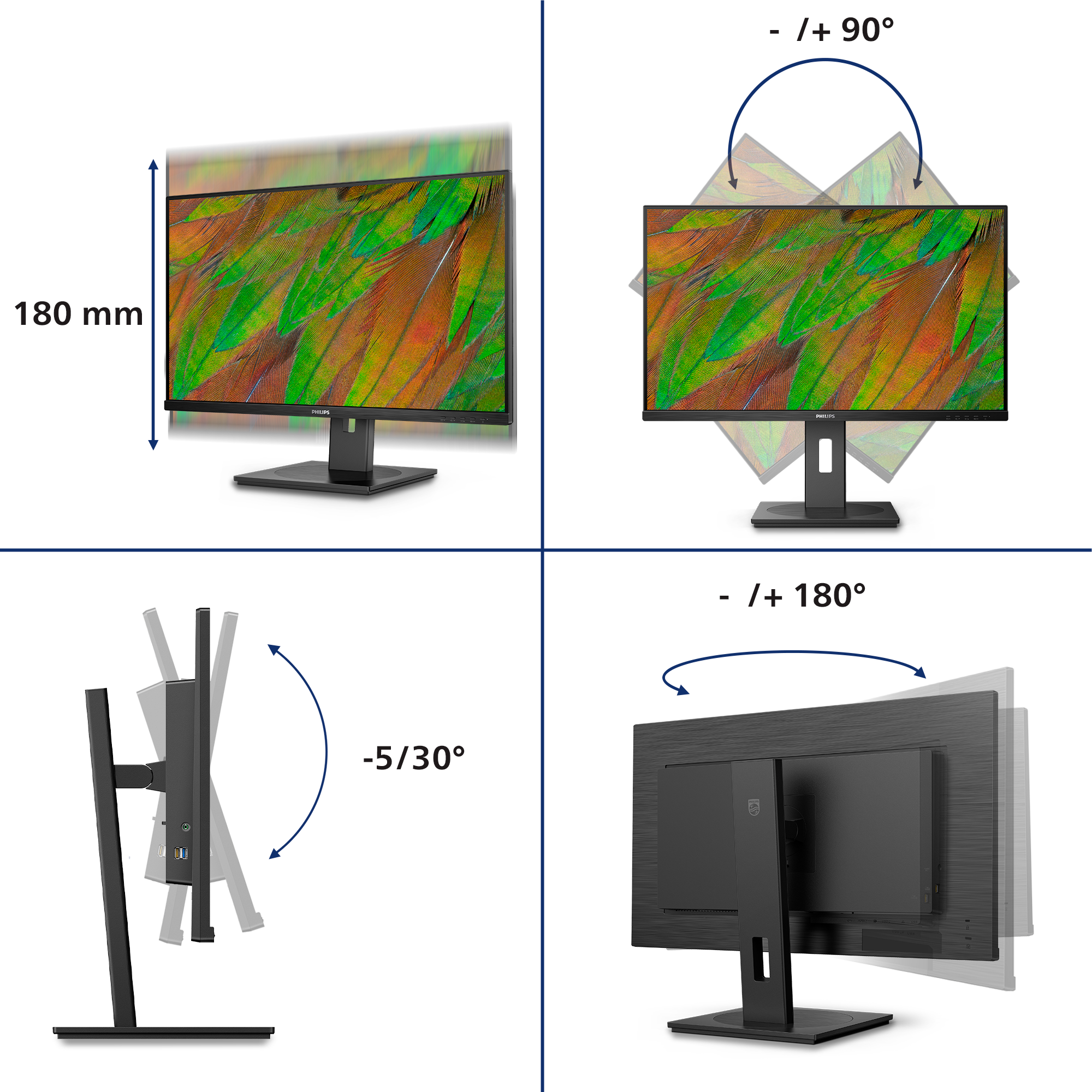 Philips 80,0cm (31,5) 32B1U3900 16:09 HDMI+DP+USB-C black
