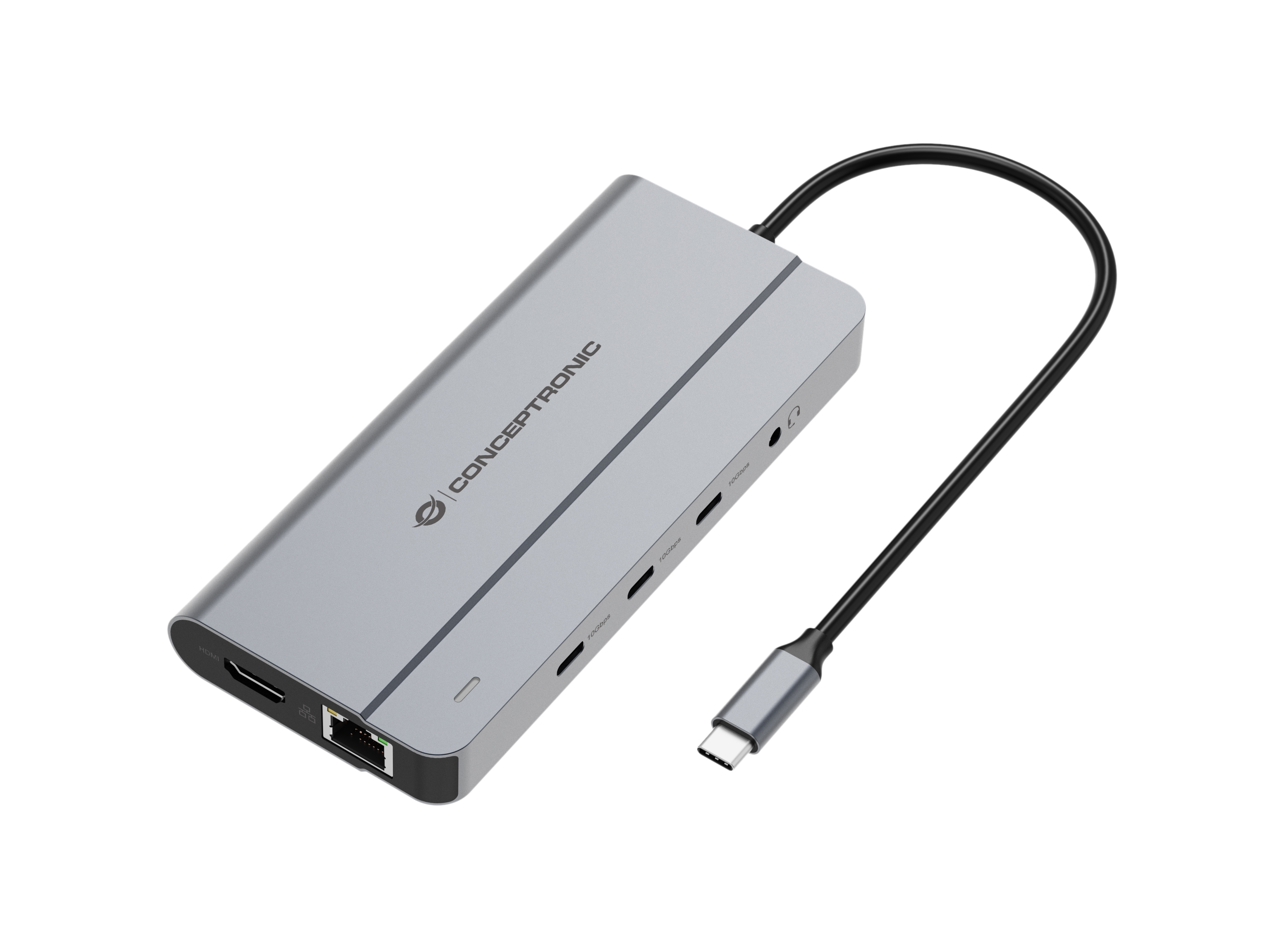 CONCEPTRONIC 10-1 Dock USB-C->HDMI/2xUSB-A/3xUSB-C/100WPD