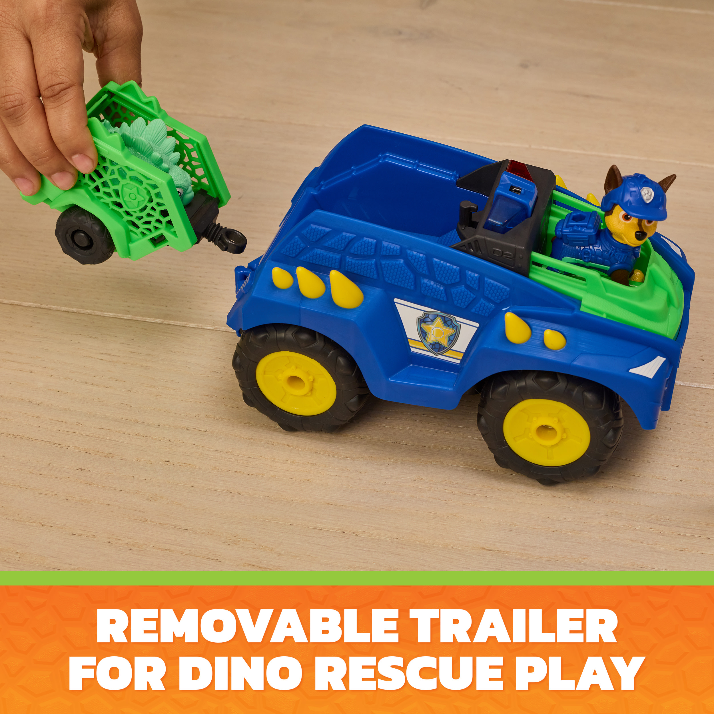 Paw Patrol: Der Dino Film - Chase'' ferngesteuertes Dino Rettungs-Fahrzeug, RC