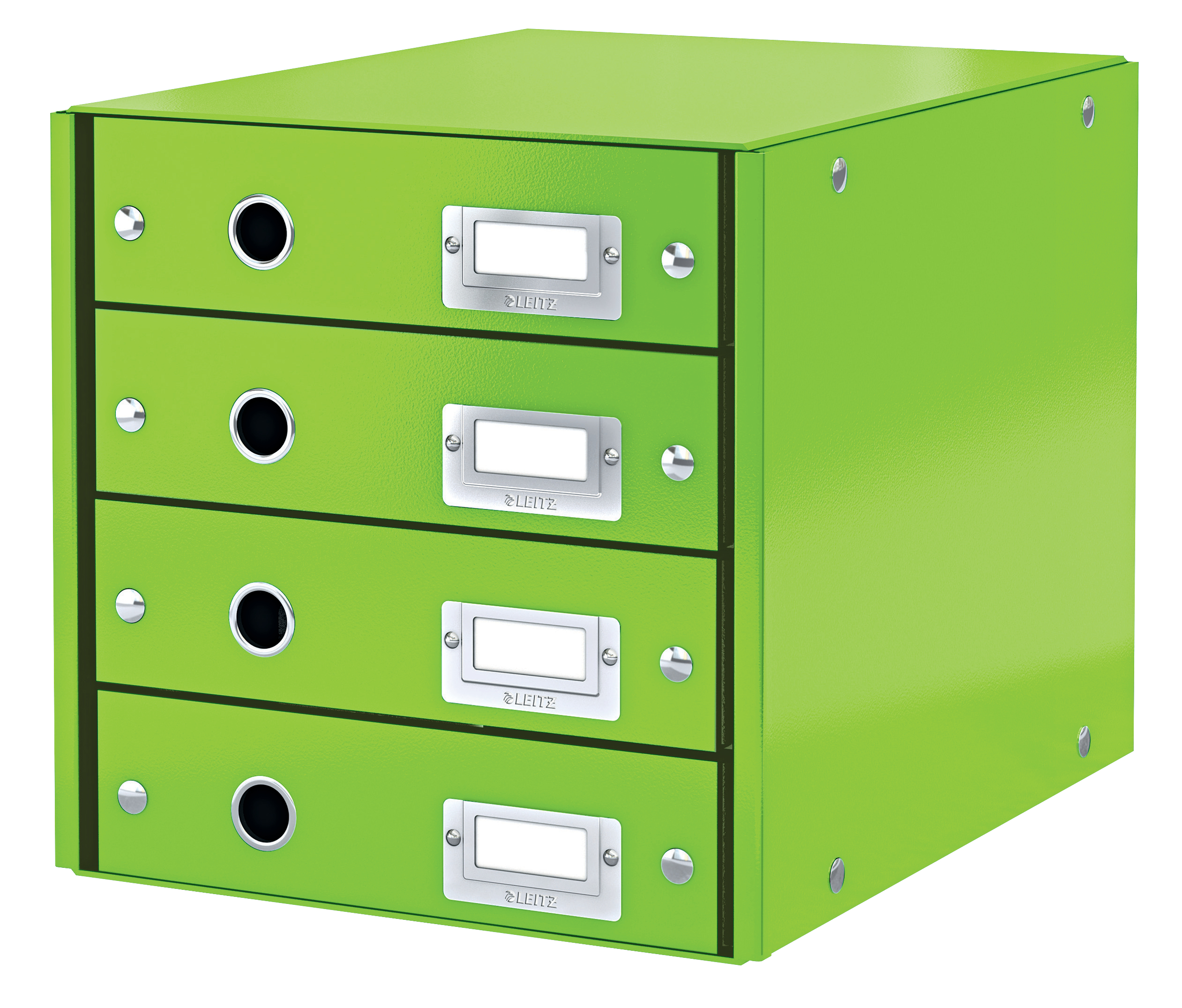 LEITZ Schubladenbox Click & Store grün 60490054, DIN A4 mit 4 Schubladen, 1 St.