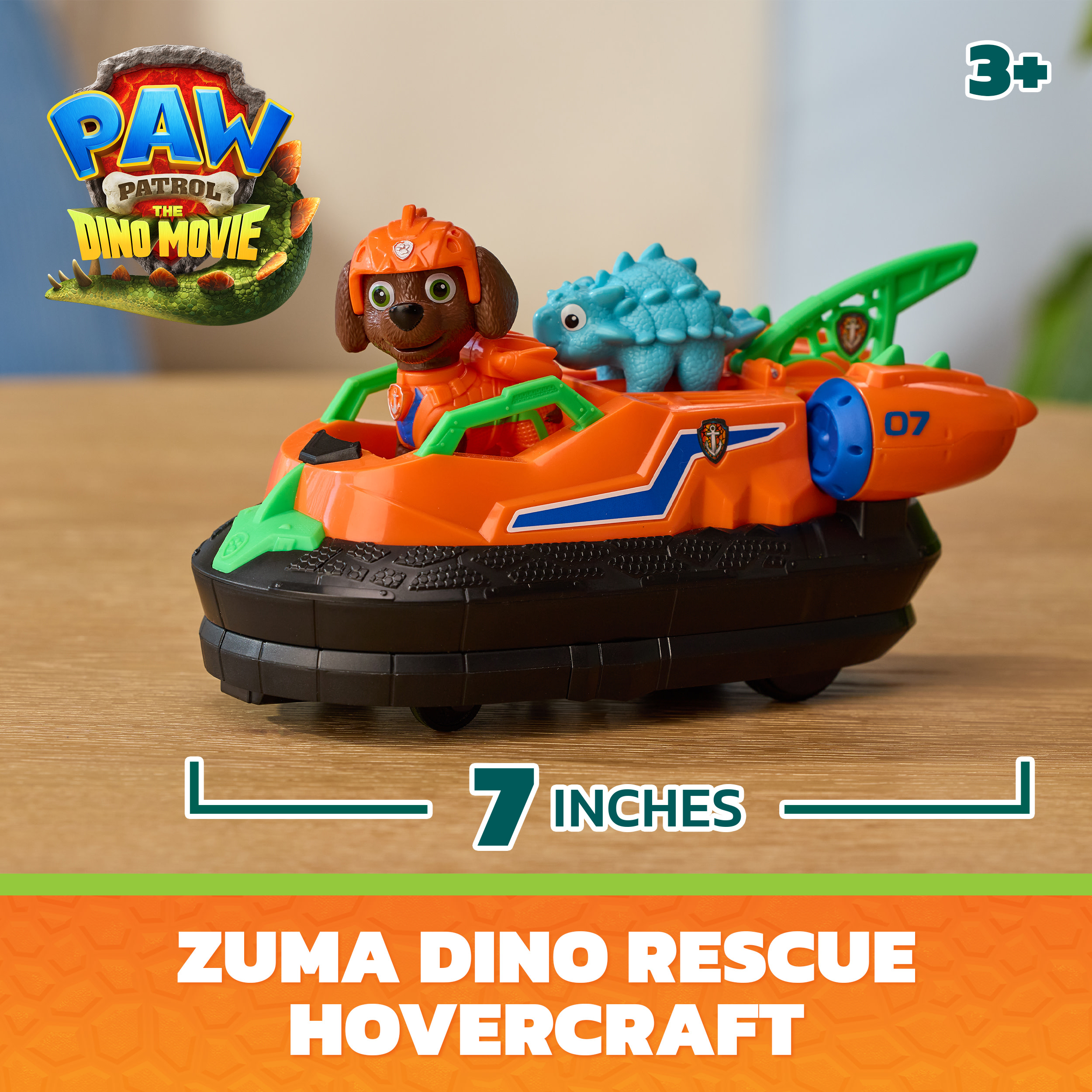 Paw Patrol: Der Dino Film - Zumas Dino-Rettungs-Hovercraft, Spielfahrzeug