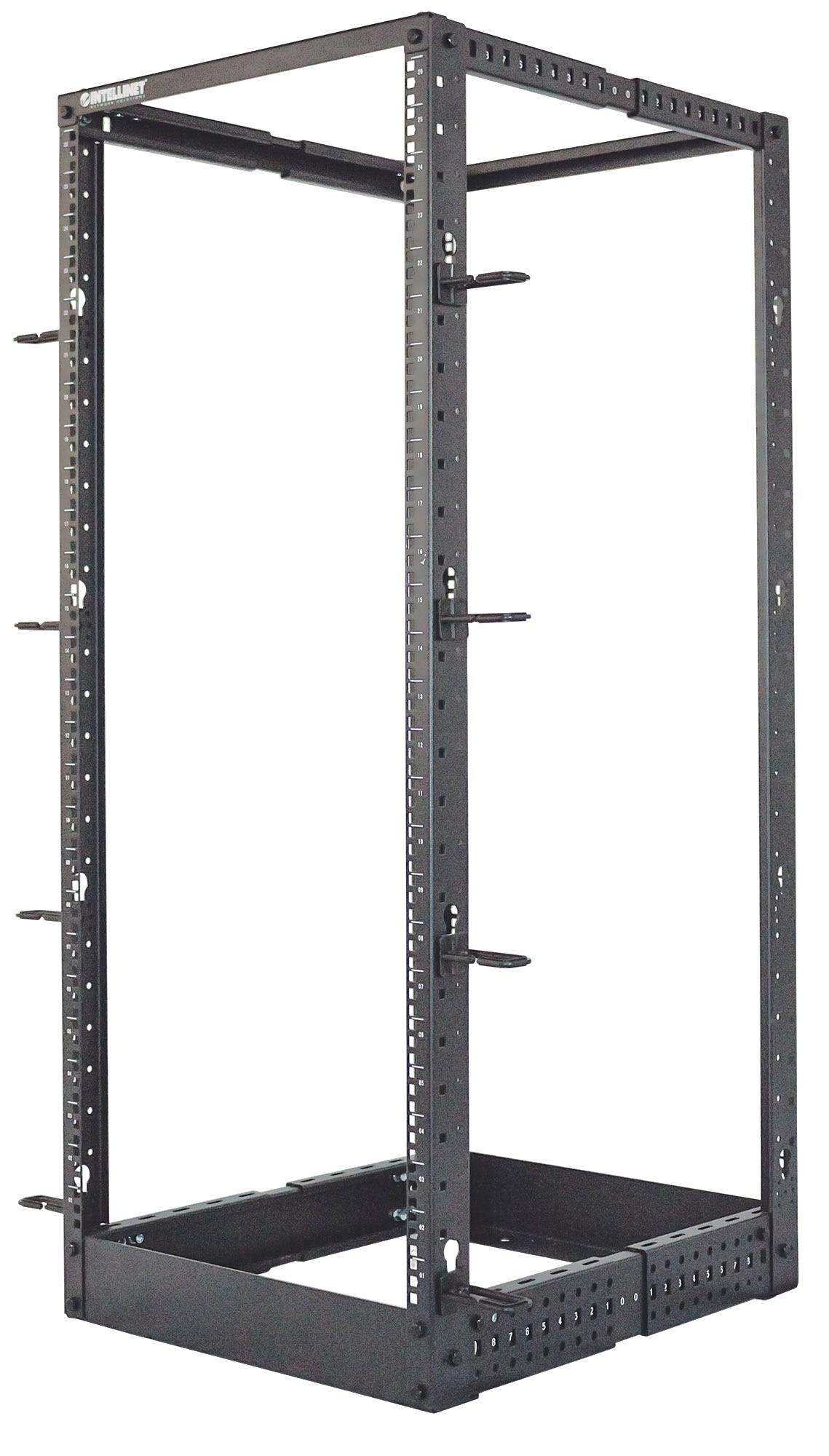 INTELLINET 48,3cm 19Zoll Laborgestell 26HE 4-Pfosten HxBxT 1296 x 515 x 559mm unmontiert schwarz