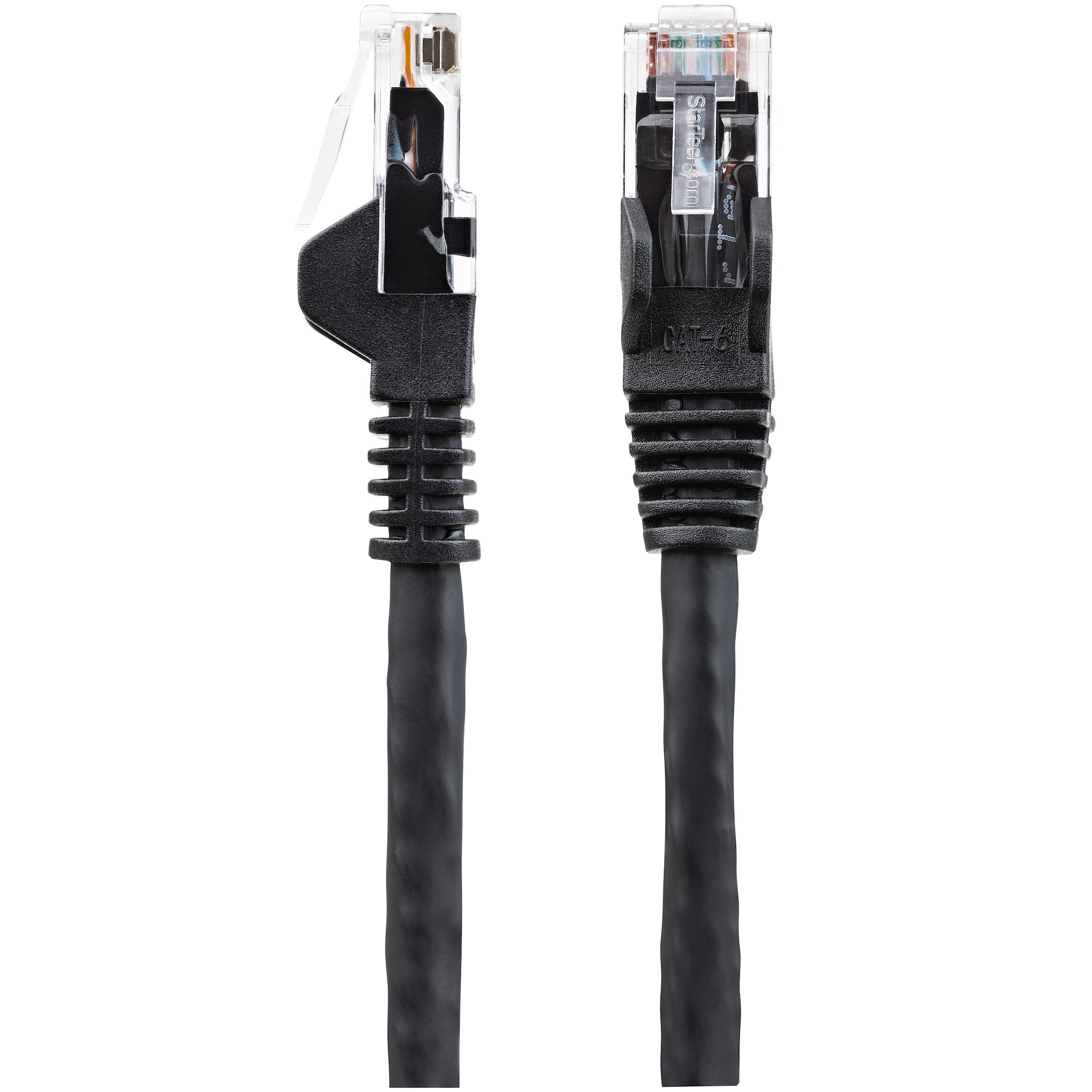 STARTECH.COM 15m LSZH CAT6 Ethernet Cable - 10 Gigabit 100W PoE RJ45 UTP Network Patch Cord Snagless - Black ETL