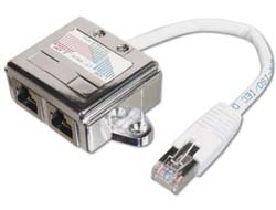 DIGITUS Patchkabel-Adapter, CAT 5e, geschirmt - 1:1