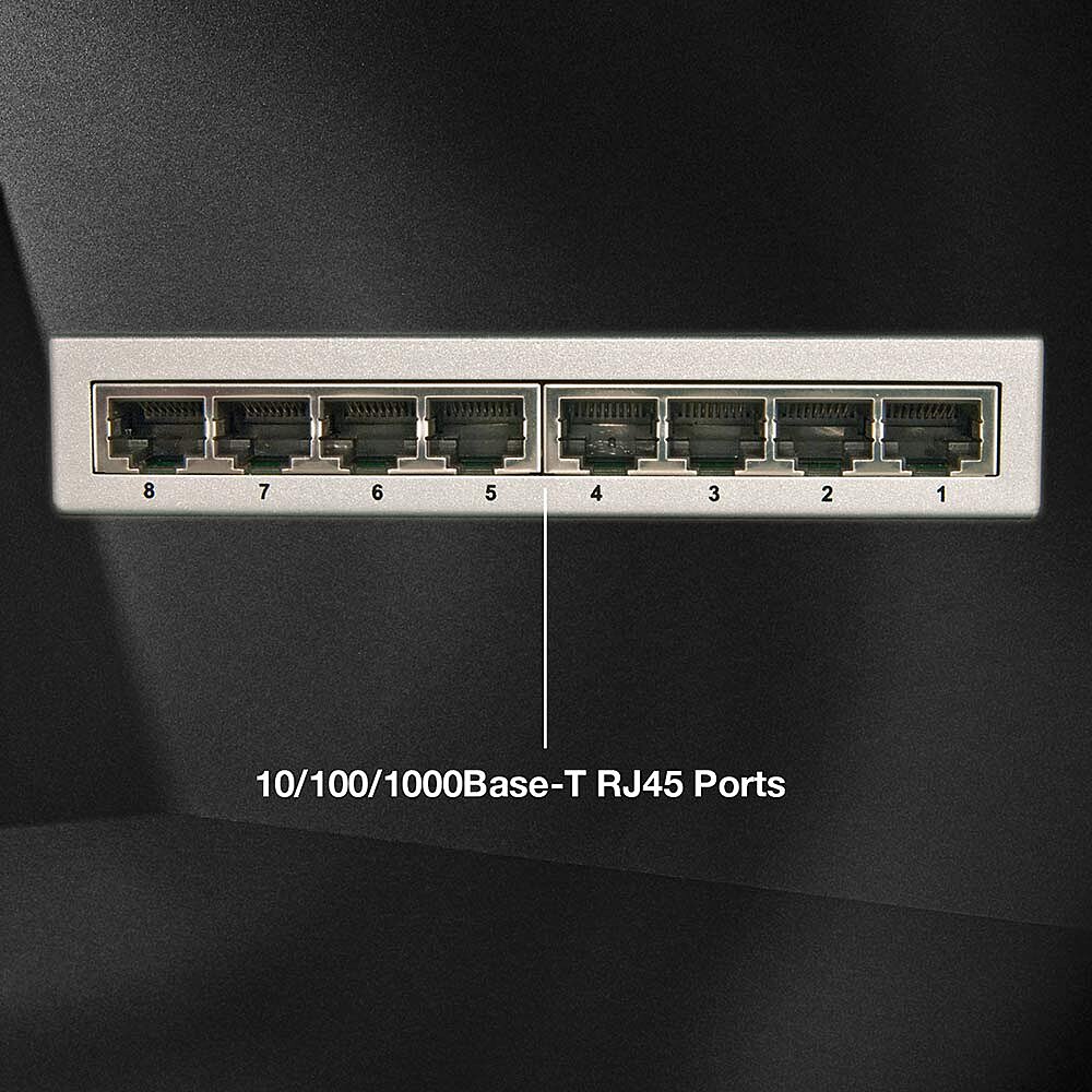 LINDY Switch 8-Port Gbit Metall schwarz