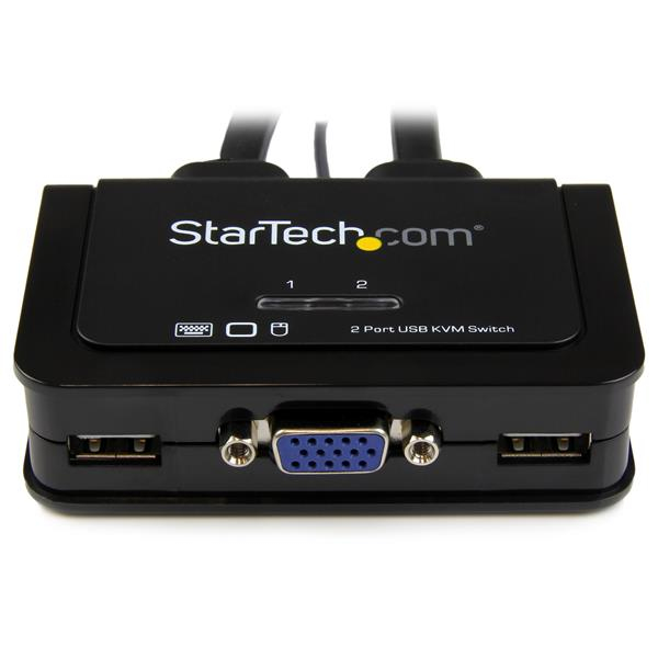 2PORT CABLE KVM WITH VGA USB AND REMOTE SWITCH BUTTON