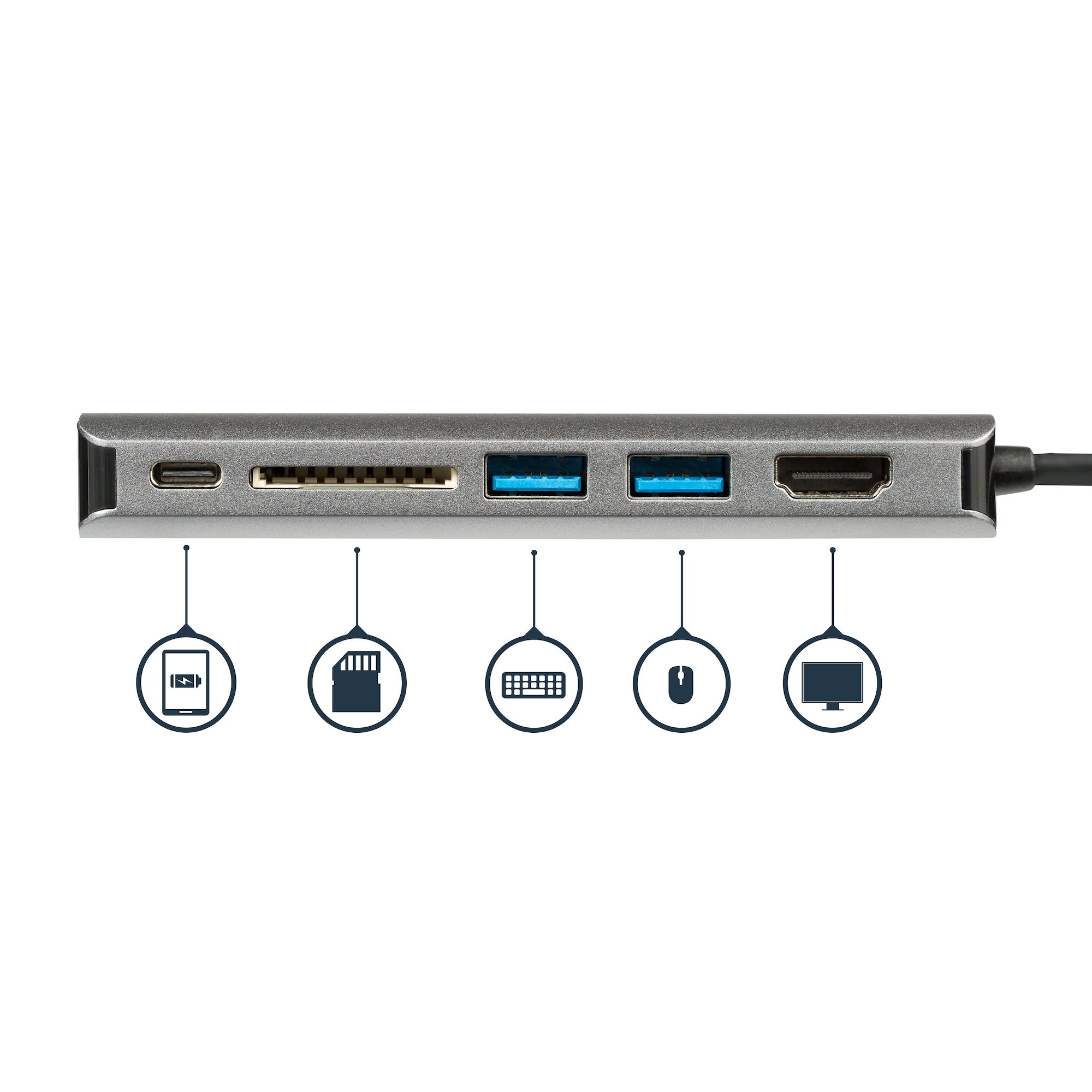 USB-C MULTIPORT ADAPTER W/ SD .