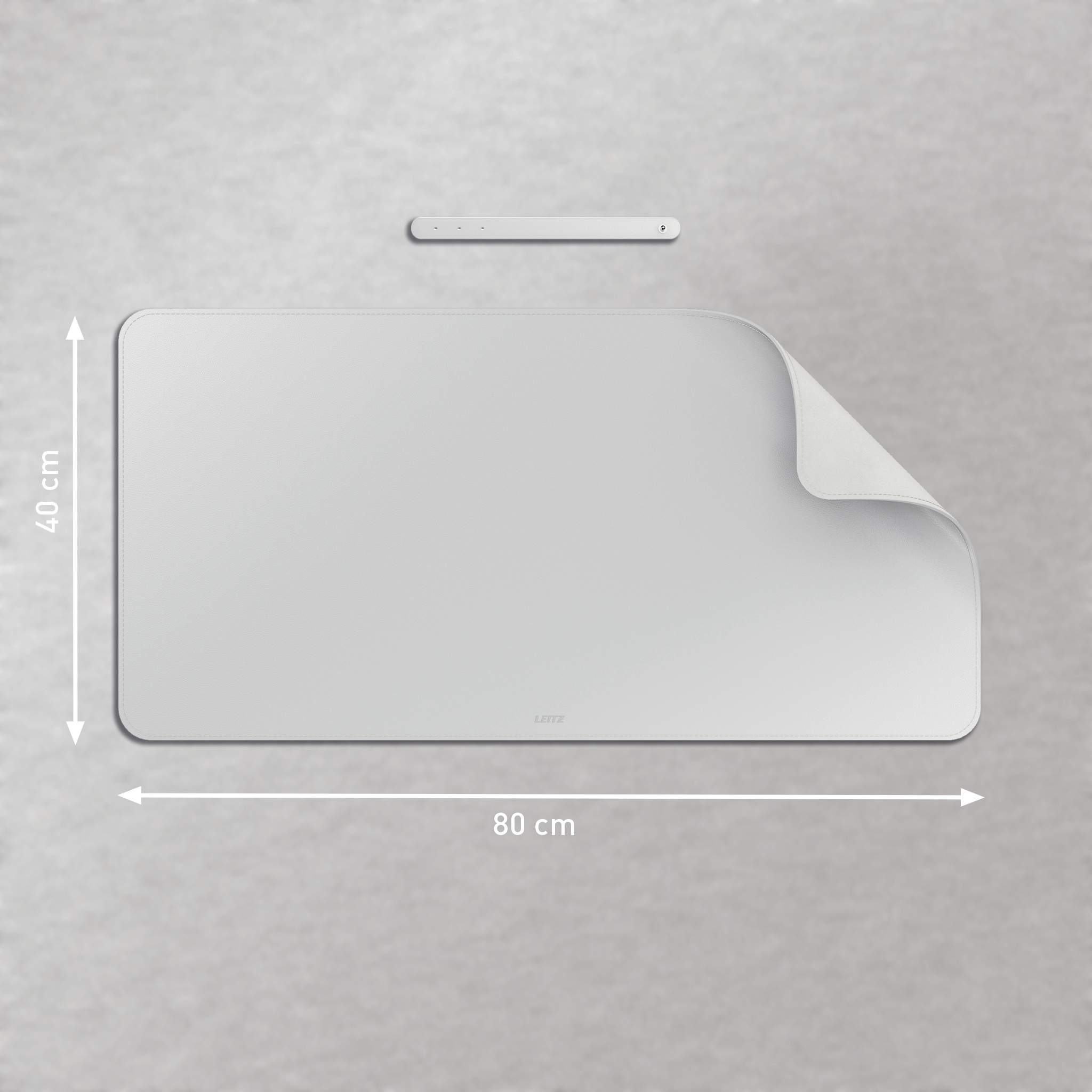 LEITZ Schreibtischunterlage groß 53820085 grau Kunststoff 80,0 x 40,0 cm, 1 St.