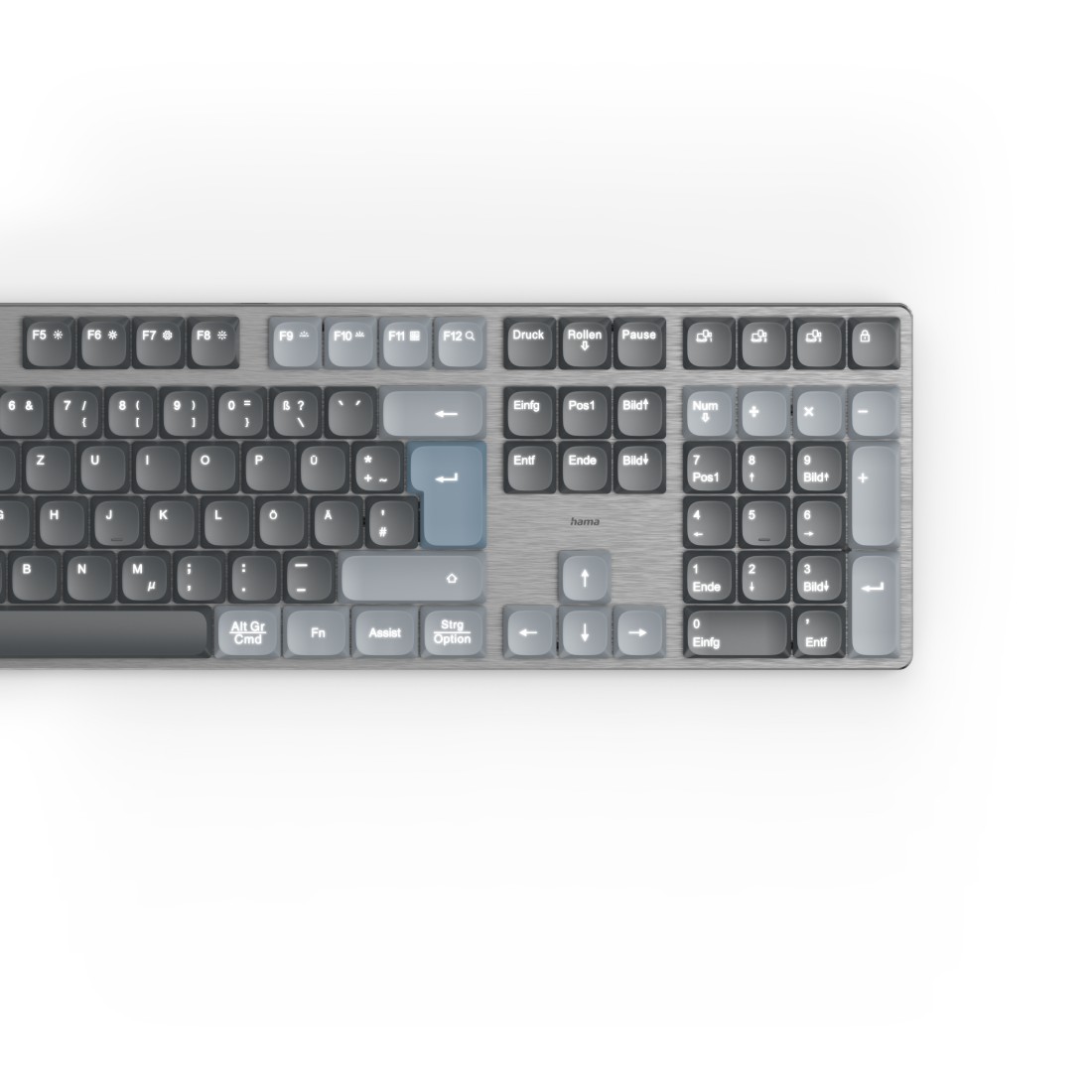 hama WK-800 Tastatur kabellos grau