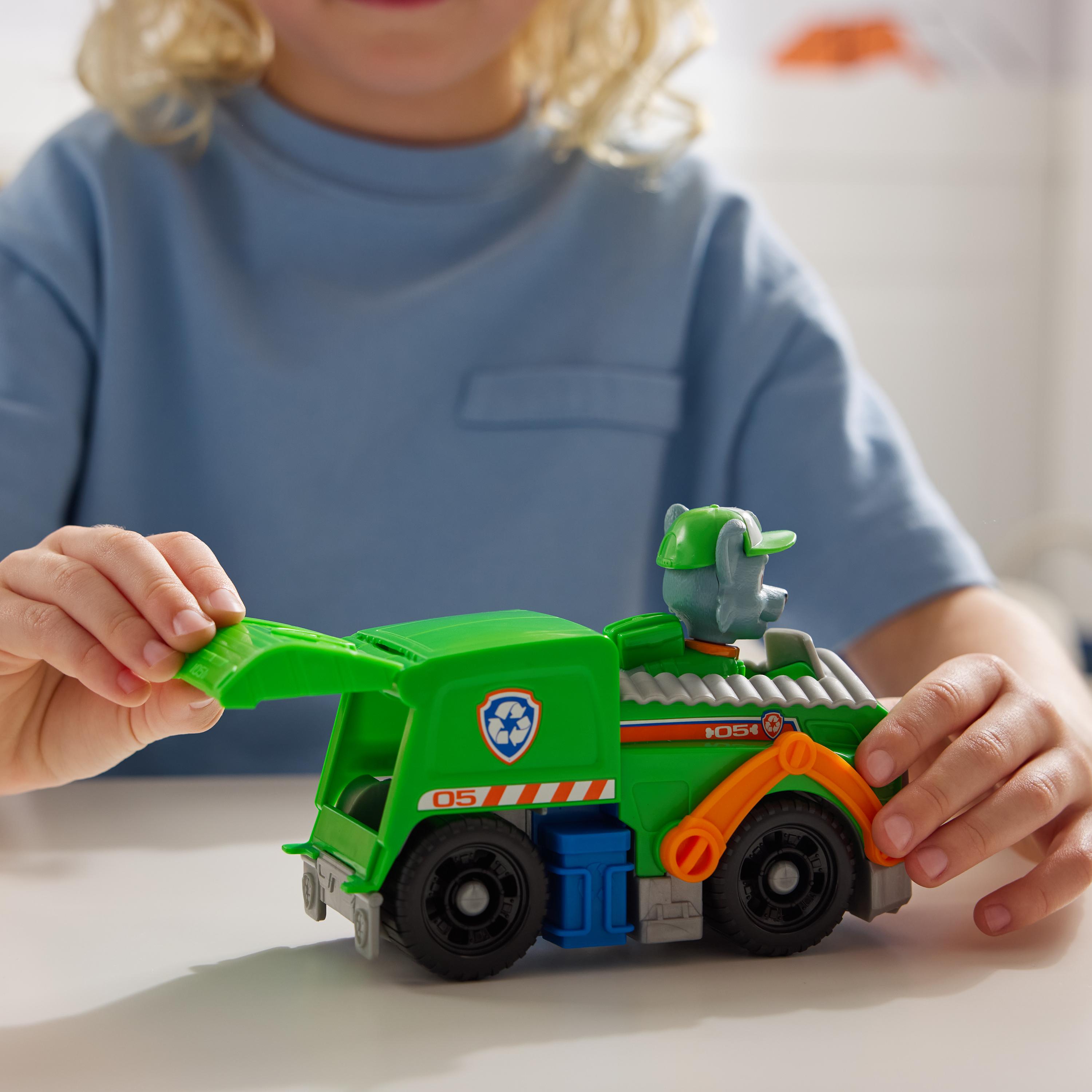 Paw Patrol - Recycling-Truck mit Rocky Spielfigur, Spielfahrzeug