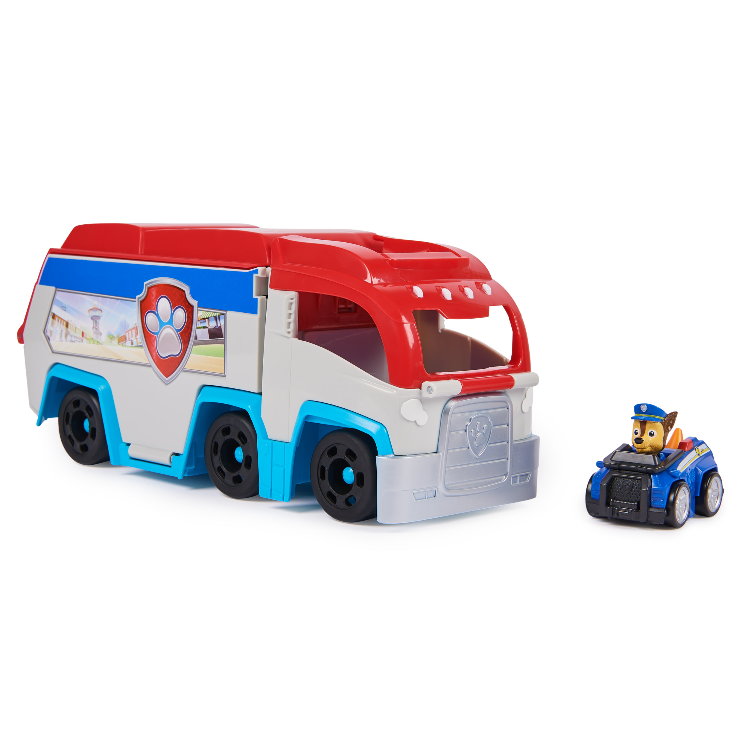 Paw Patrol - Pup Squad Patroller mit Chase-Spielzeugauto, Spielfahrzeug