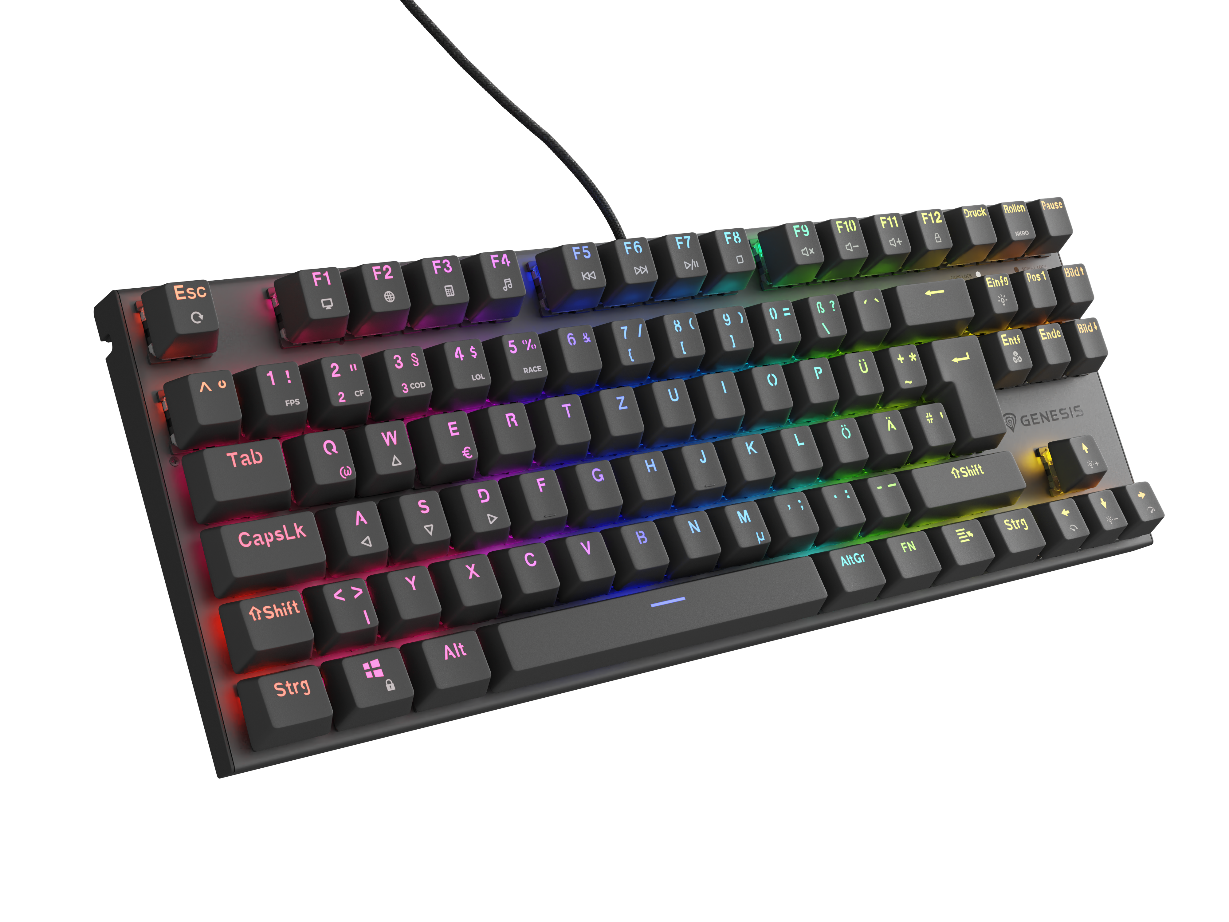 Genesis Gaming Tastatur THOR 303 TKL brown kabelgeb. (DE)