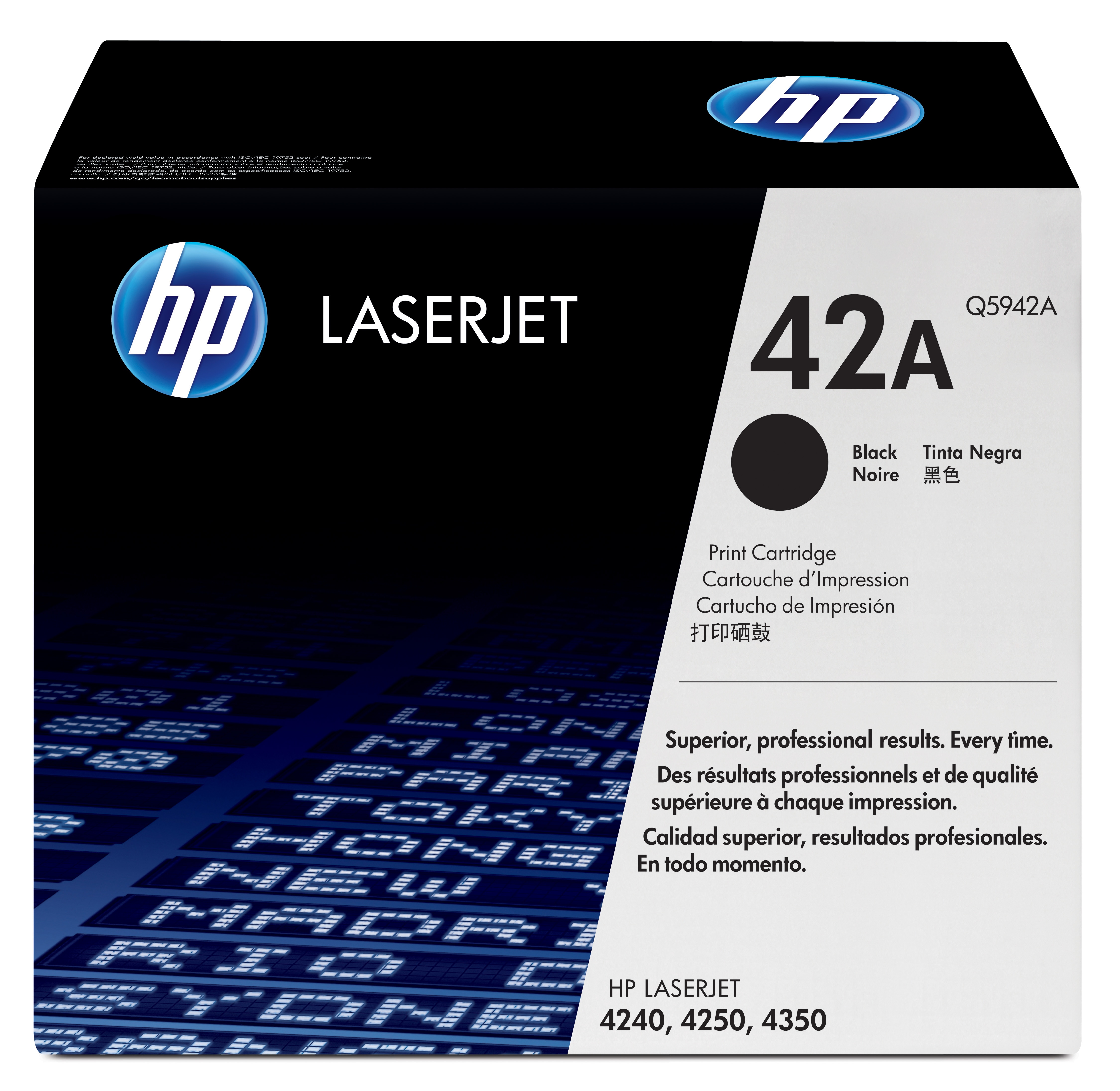 HP 42A original LaserJet Toner cartridge Q5942A black standard capacity 10.000 pages 1-pack