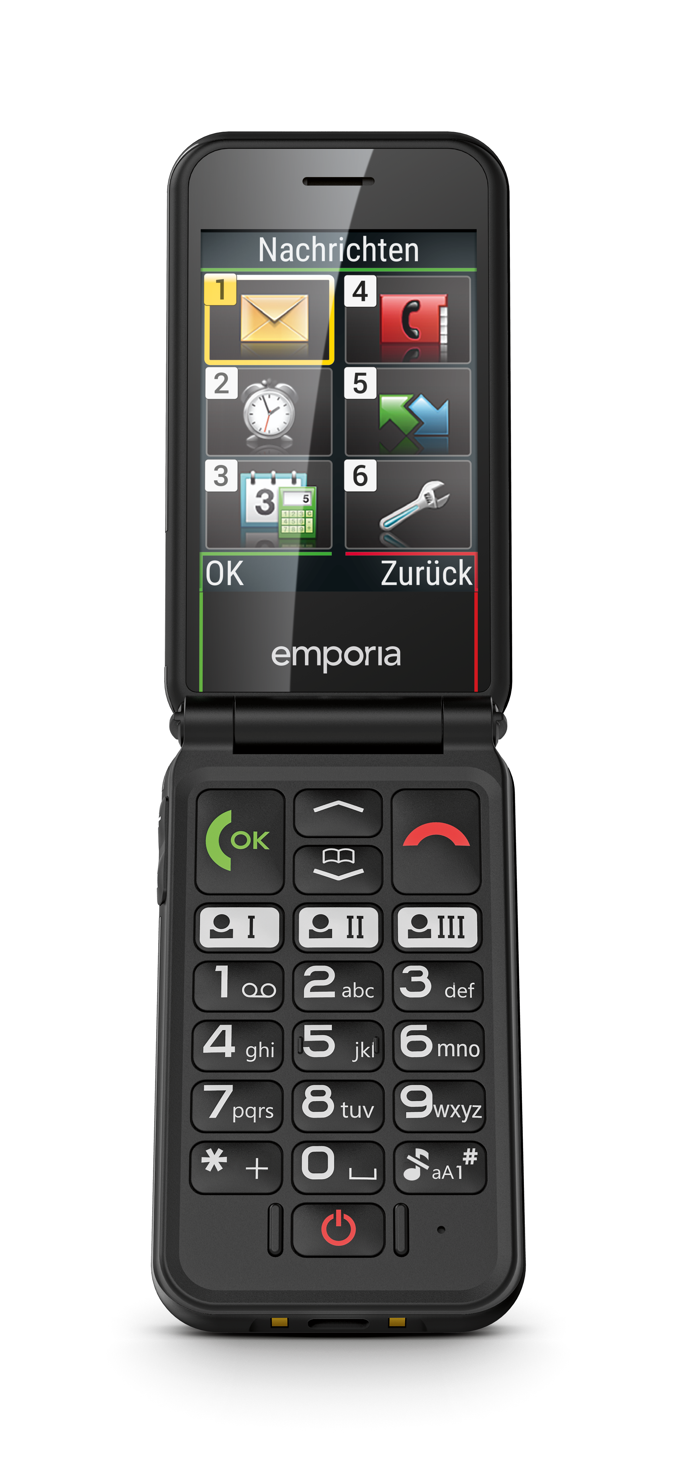 Emporia emporiaSIMPLICITYglam (V227), 2G, (V3), Großtastenklapphandy, black