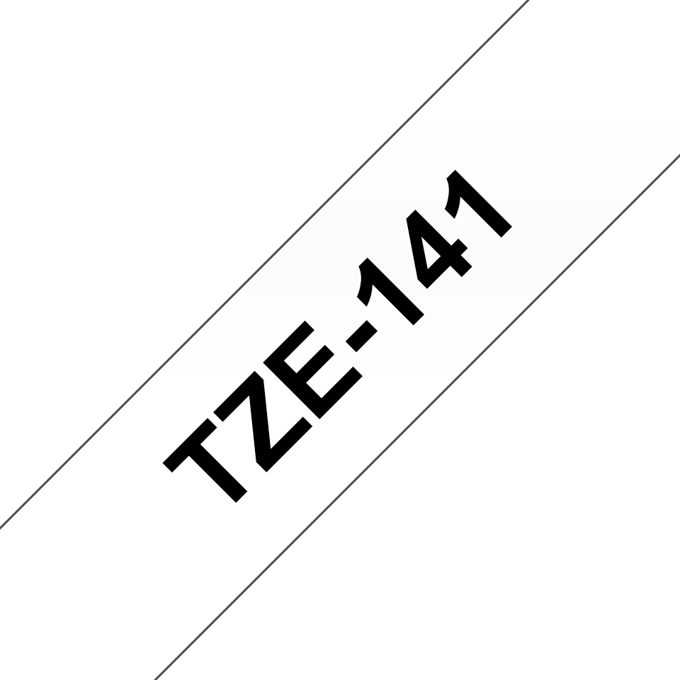 TZE-141 LAMINATED TAPE 18MM 8M BLACK ON CLEAR