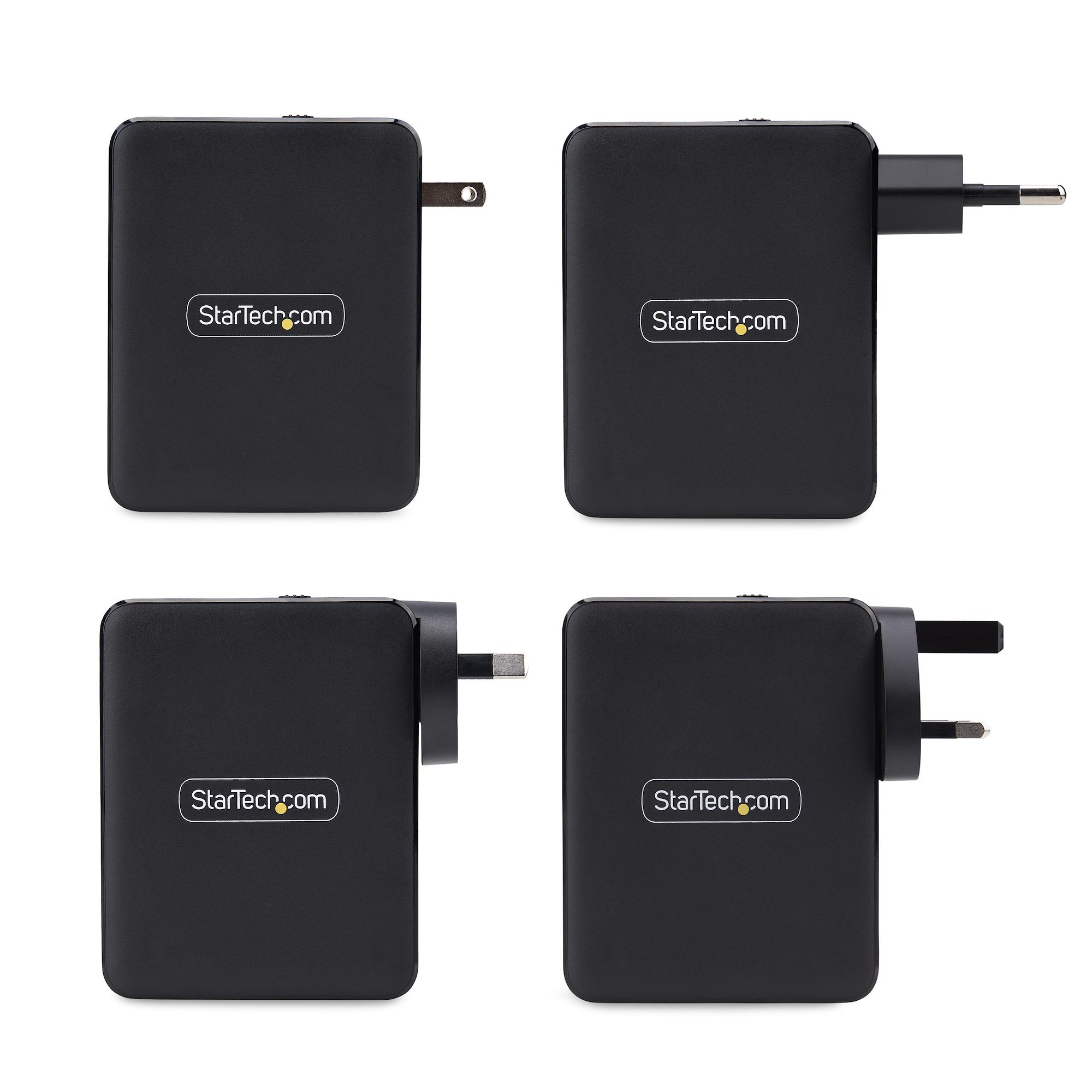 STARTECH.COM 140W USB-C-Wandladegerät 3x USB-C/1x USB-A PD 3.1 Internationaler GaN-Ladegerät fur MacBook/Dell XPS/Inspiron