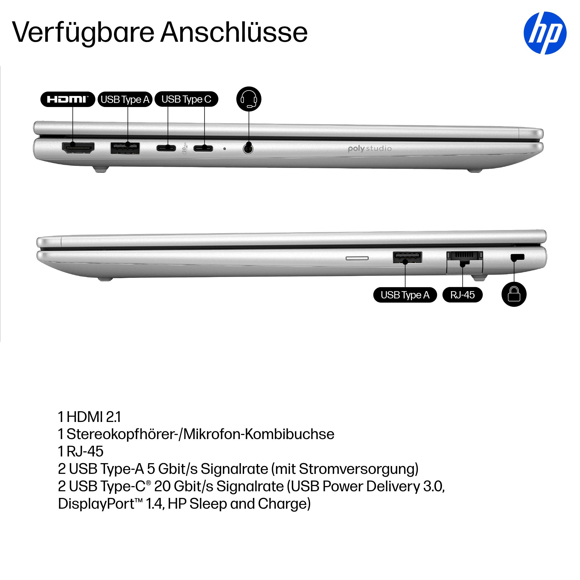 HP ProBook 4 G1i 14 Intel Core Ultra 7 255H 35,56cm 14Zoll 2,2k 32GB 1TB/SSD NVIDIA RTX 3050 4GB W11P SmartBuy 1J Gar (DE)