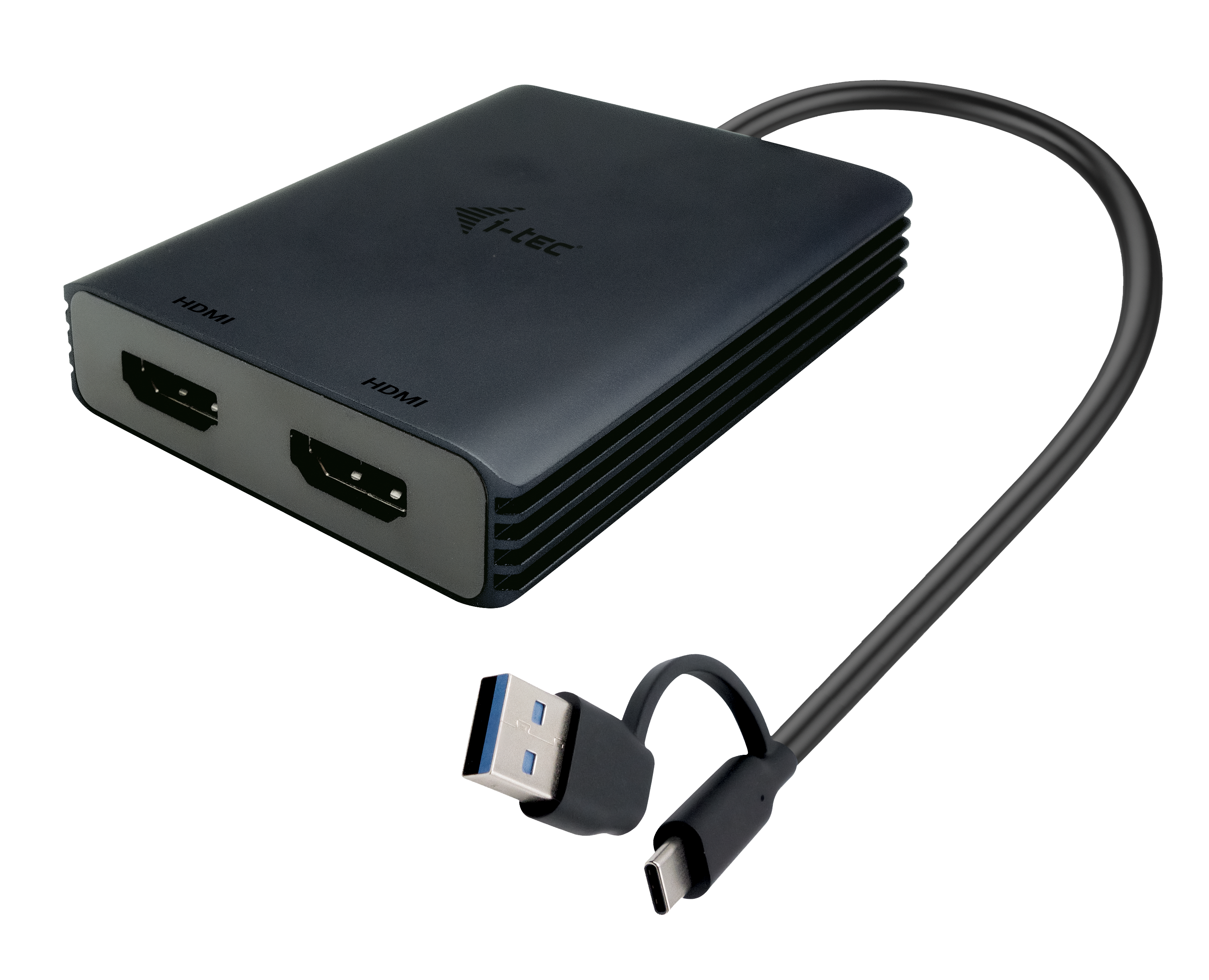 I-TEC USB-A/USB-C Dual 4K HDMI Video Adapter 2x 4K HDMI Display Adapter mit DisplayLink Chip 6950