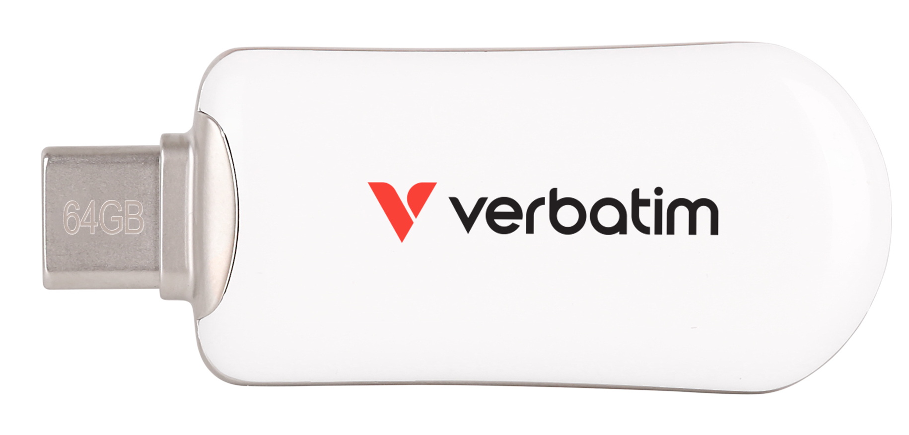 USB-Stick 64GB Verbatim 3.2 Typ C Plectra Flash Drive white