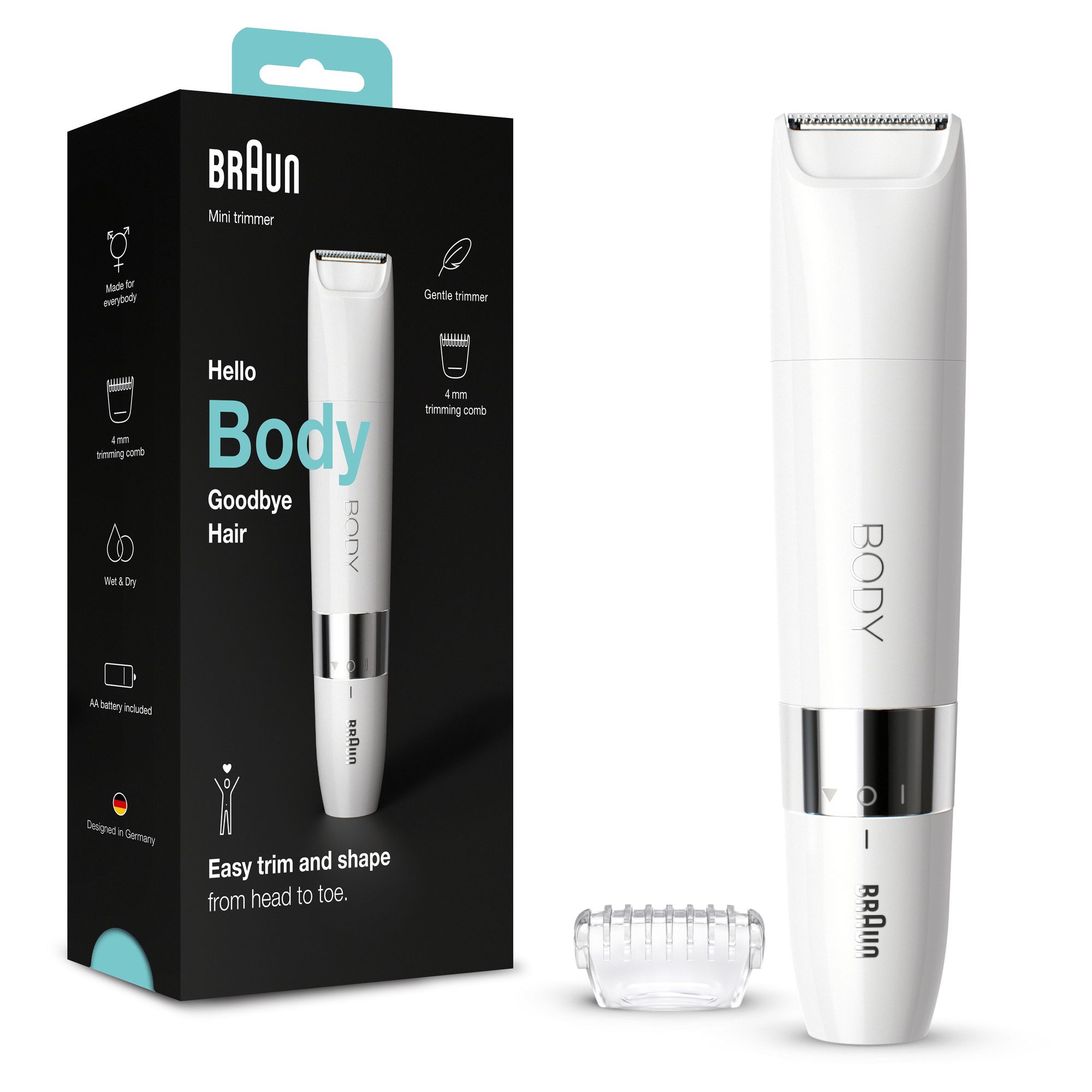 Body BS1000 Mini-Körperhaartrimmer, Haarentferner