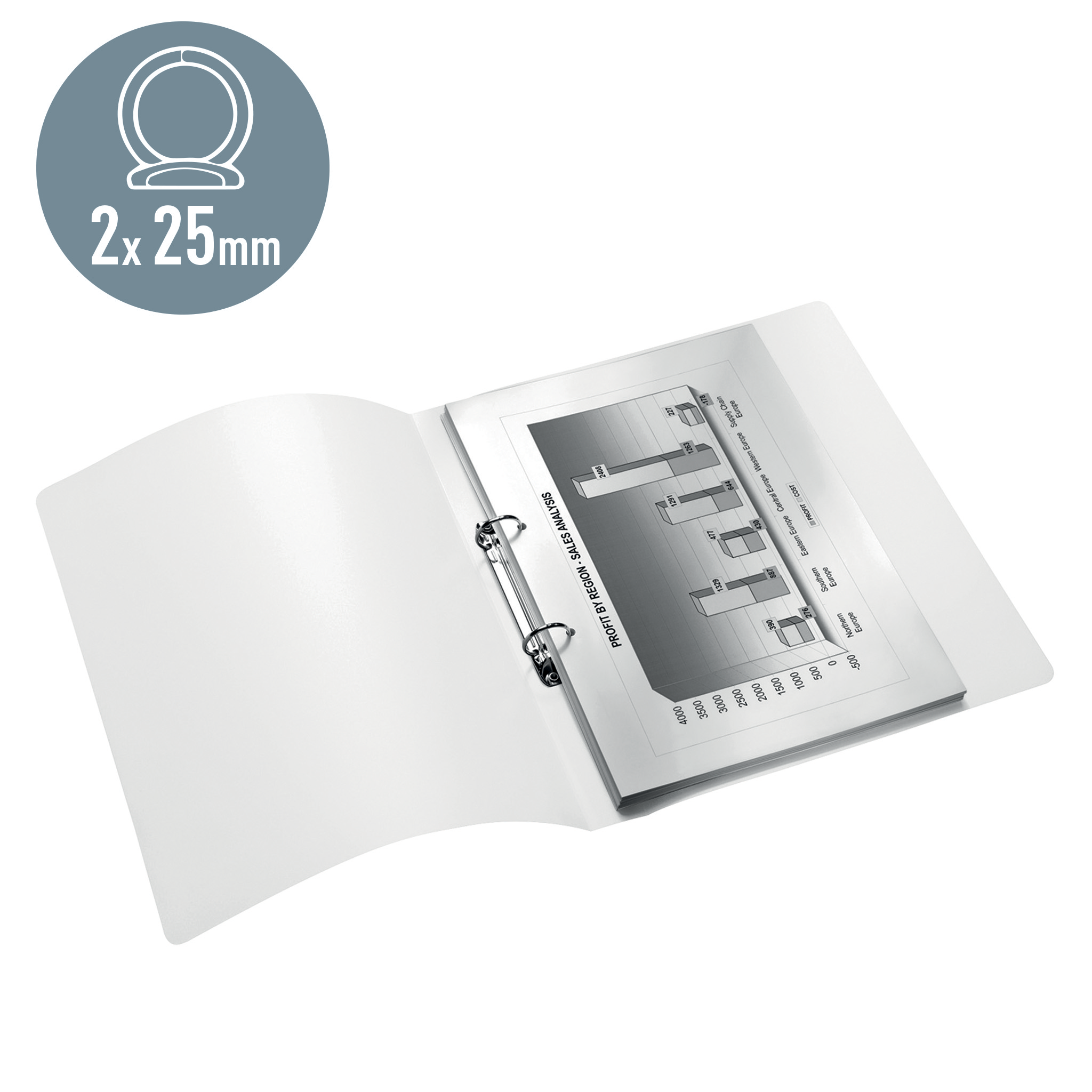 LEITZ WOW Ringbuch 2-Ringe schwarz 3,2 cm DIN A4, 1 St.