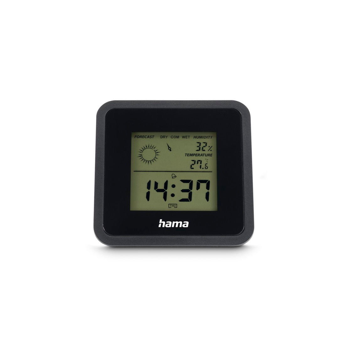 hama Borneo Thermo-Hygrometer schwarz, 1 St.