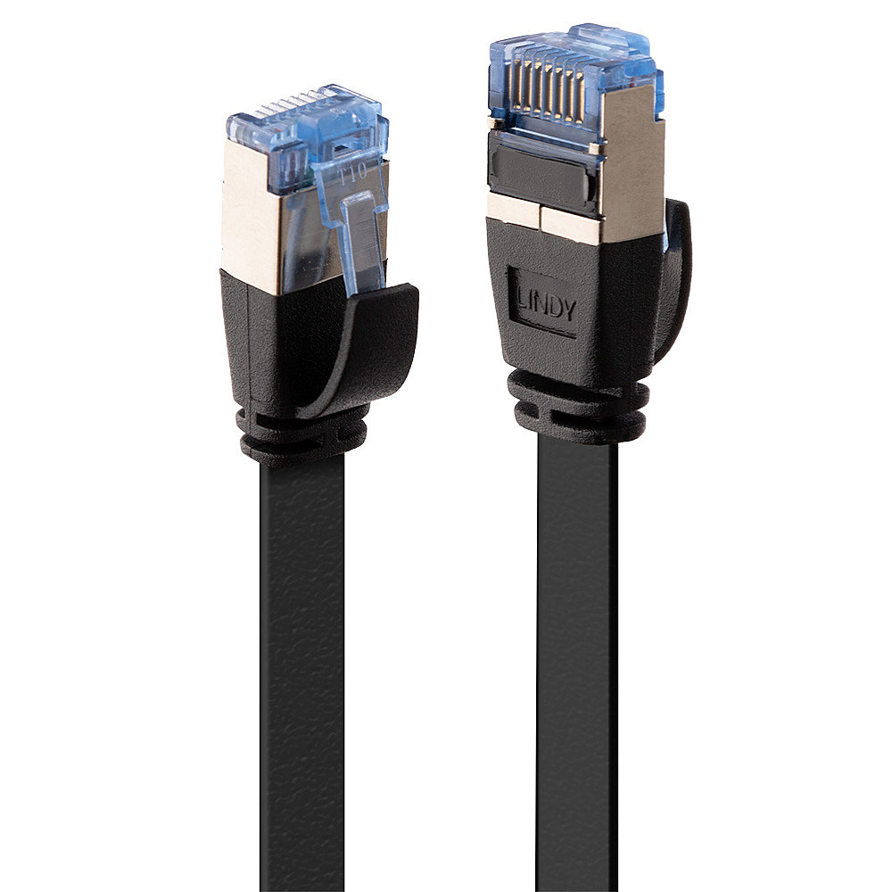 LINDY Patchkabel Cat6A U/FTP Flachband schwarz 2.00m