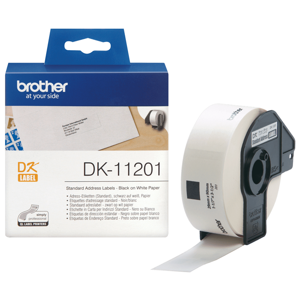 DK SINGLE LABLE ROLLS F/ QL-500/550 400PCS/RL 29X90MM