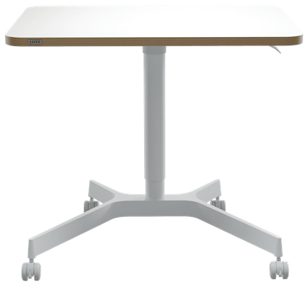 LEITZ Ergo höhenverstellbarer Schreibtisch weiß rechteckig, 4-Fuß-Gestell weiß 80,0 x 60,0 cm