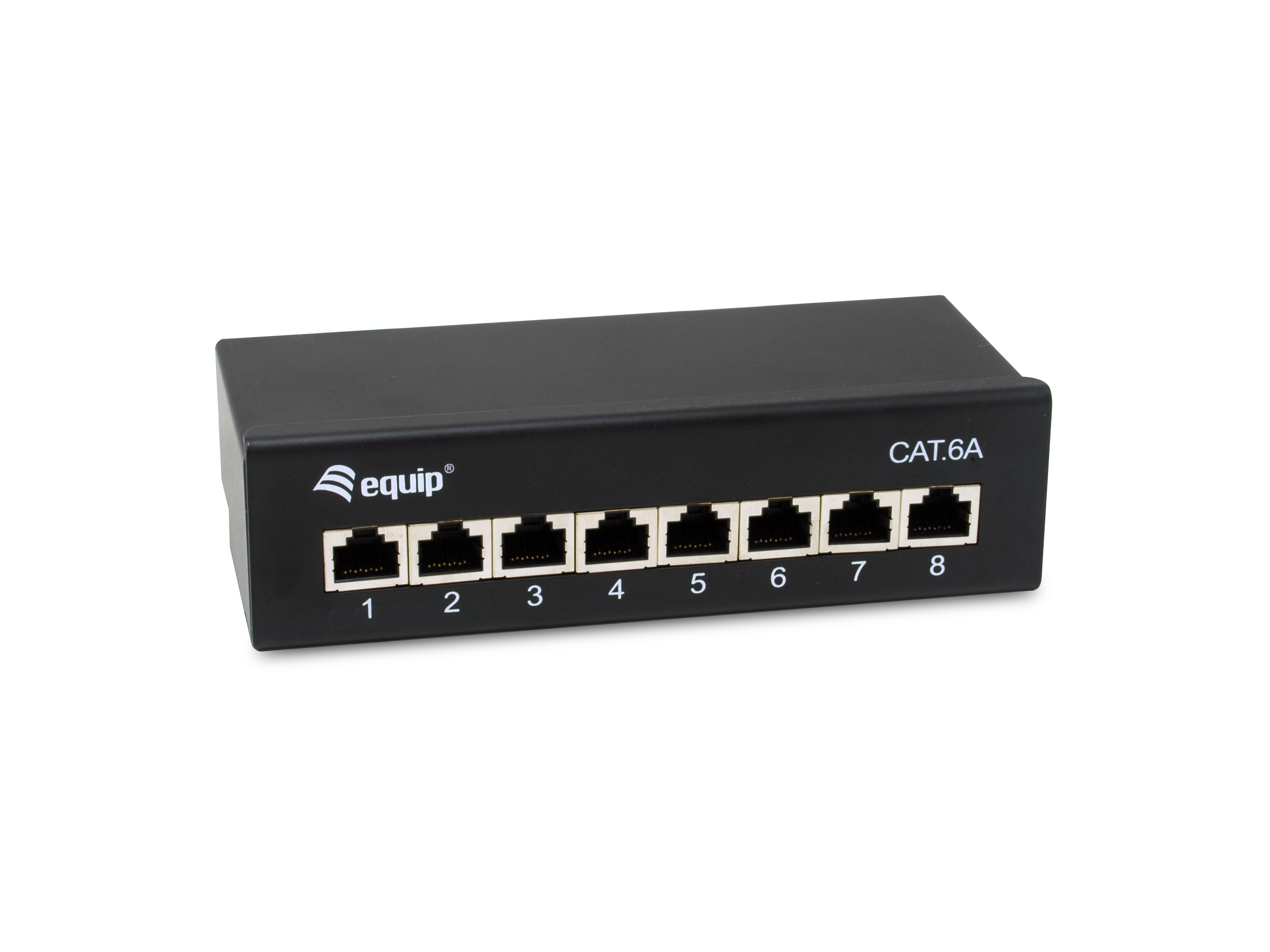 Equip Patchpanel 8xRJ45 Cat6a Desktop 500MHz RAL9005