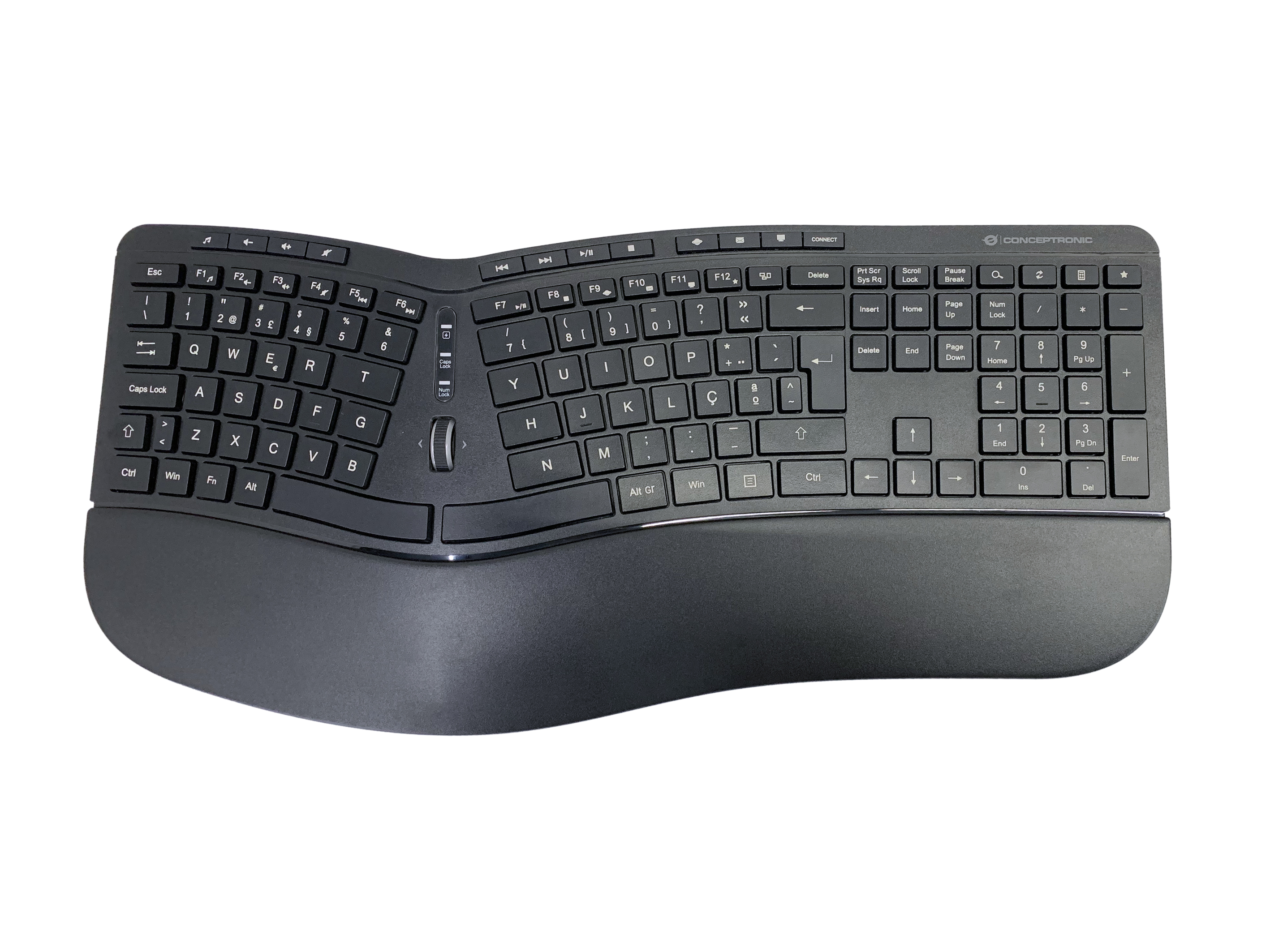 CONCEPTRONIC Tastatur+Maus Wireless ERGO Layout PT schwarz