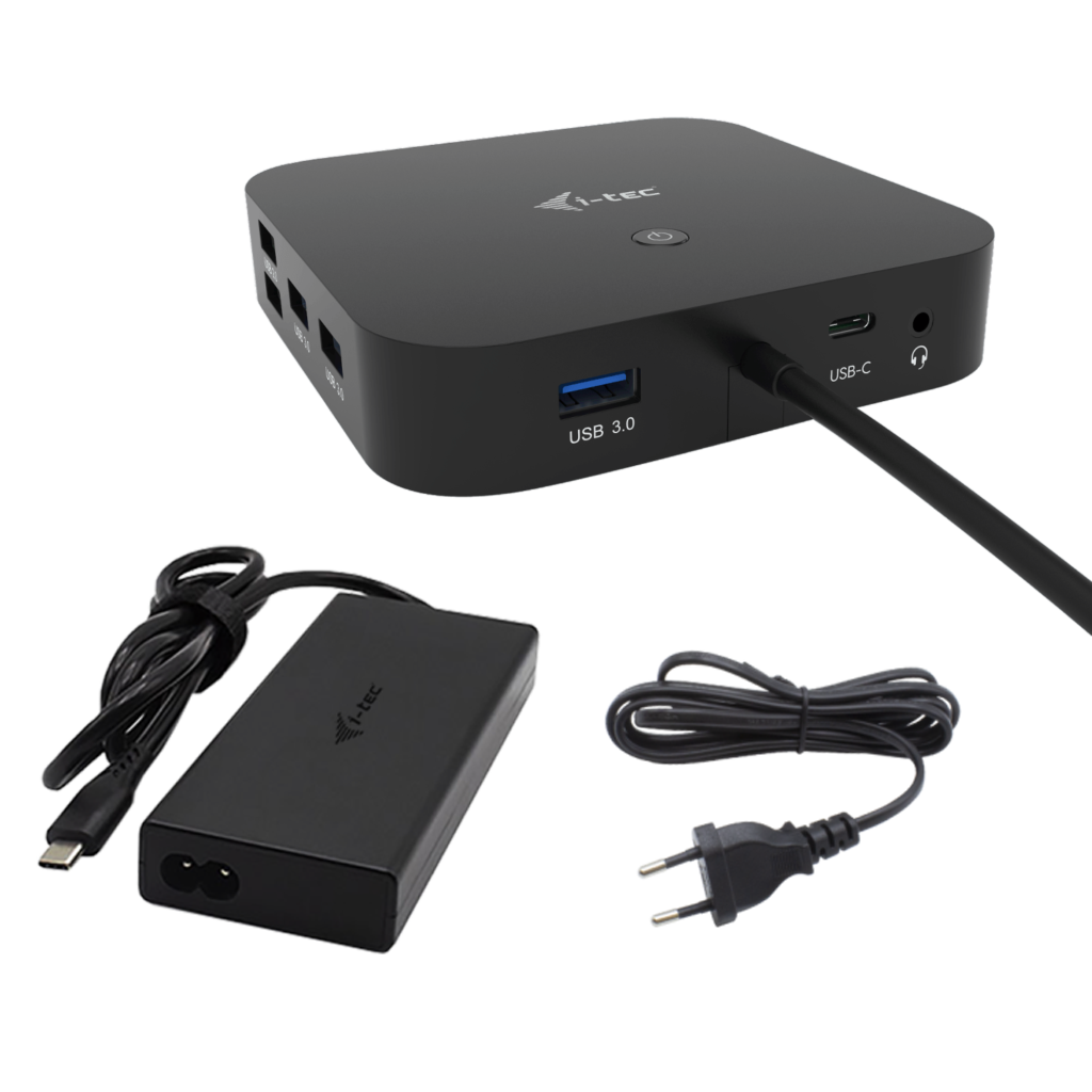 I-TEC USB-C HDMI Dual DP Docking Station with Power Delivery 100 W + i-tec Universal Charger 112 W
