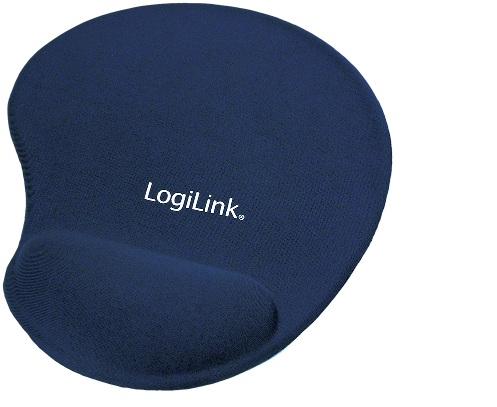 Logilink Mauspad mit Gel-Handballenauflage Silikon blau