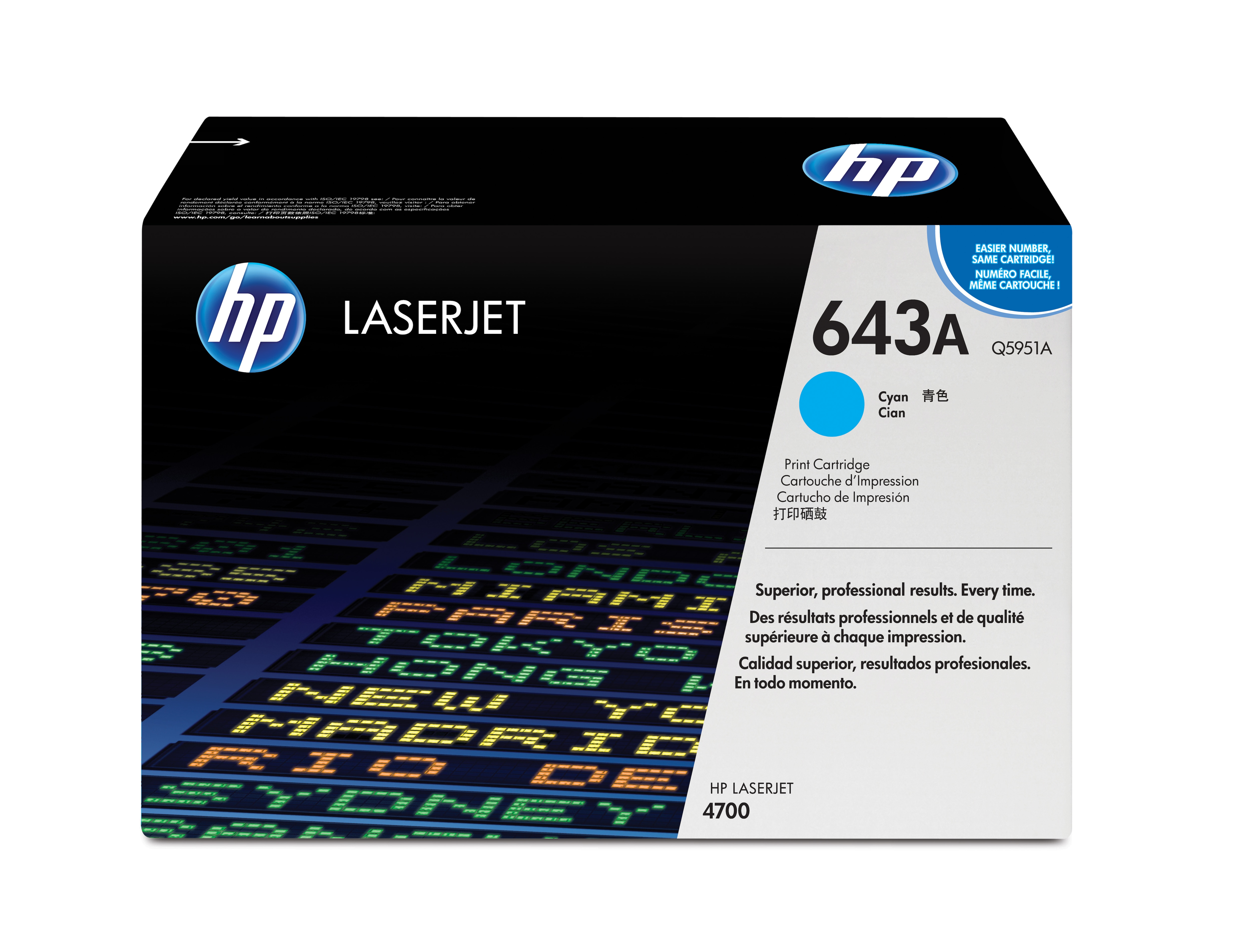 HP 643A original Colour LaserJet Toner cartridge Q5951A cyan standard capacity 10.000 pages 1-pack
