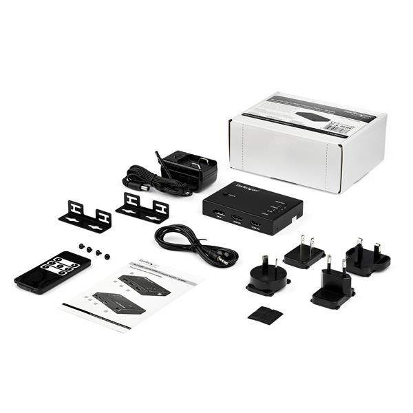 STARTECH.COM HDMI-Video-Switch - 3 x HDMI und 1x DisplayPort - 4K - HDMI Splitter 4 in 1 out automatisch mit Fernbedienung