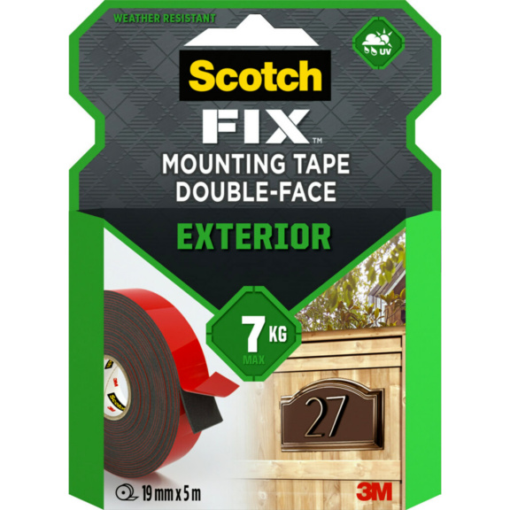 Scotch FIX™ EXTERIOR doppelseitiges Klebeband 19,0 mm x 5,0 m, 1 Rolle