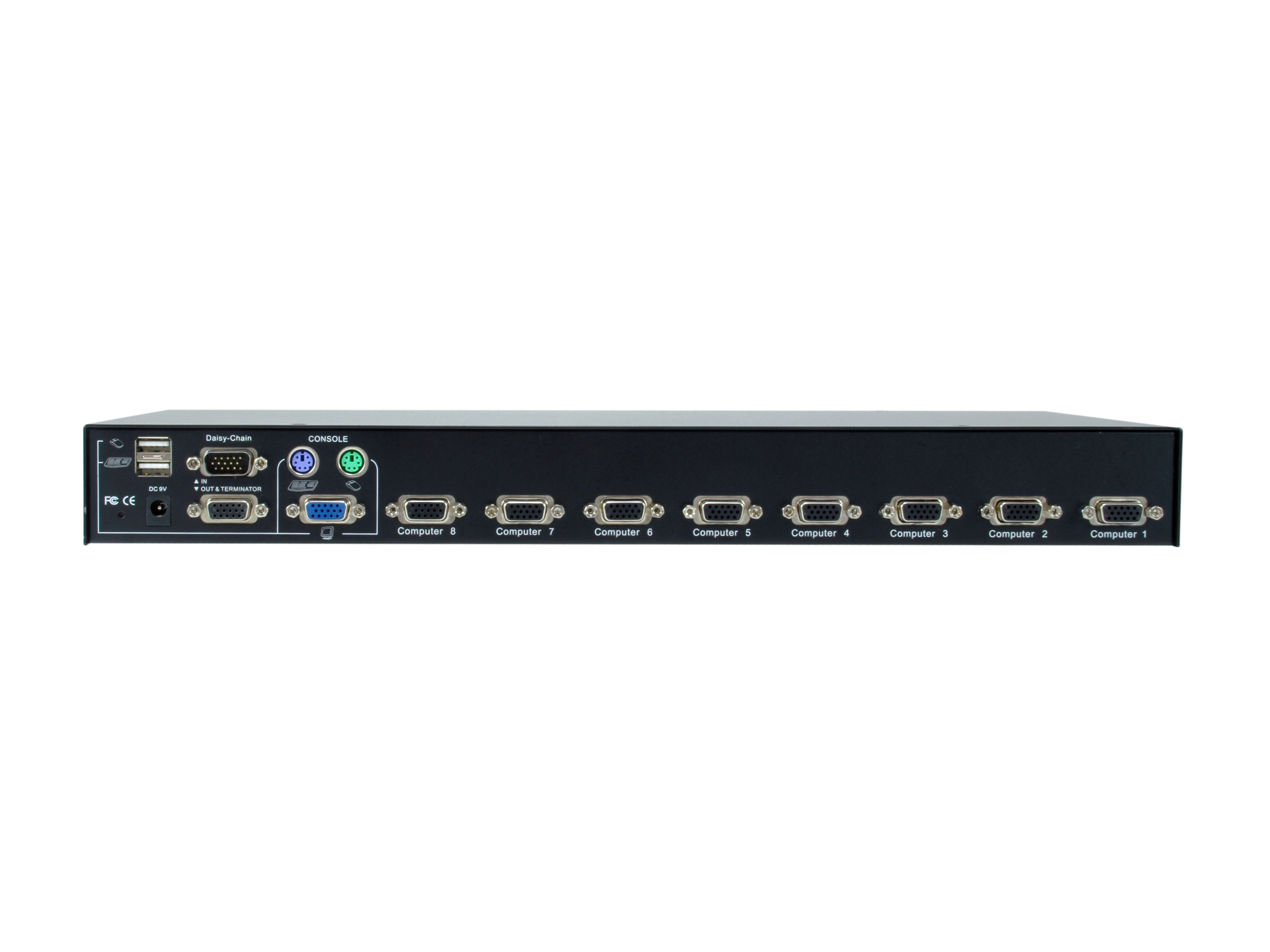LevelOne KVM Switch 8-Port PS/2 USB 1.1x2 VGA Daisy-Chainsw