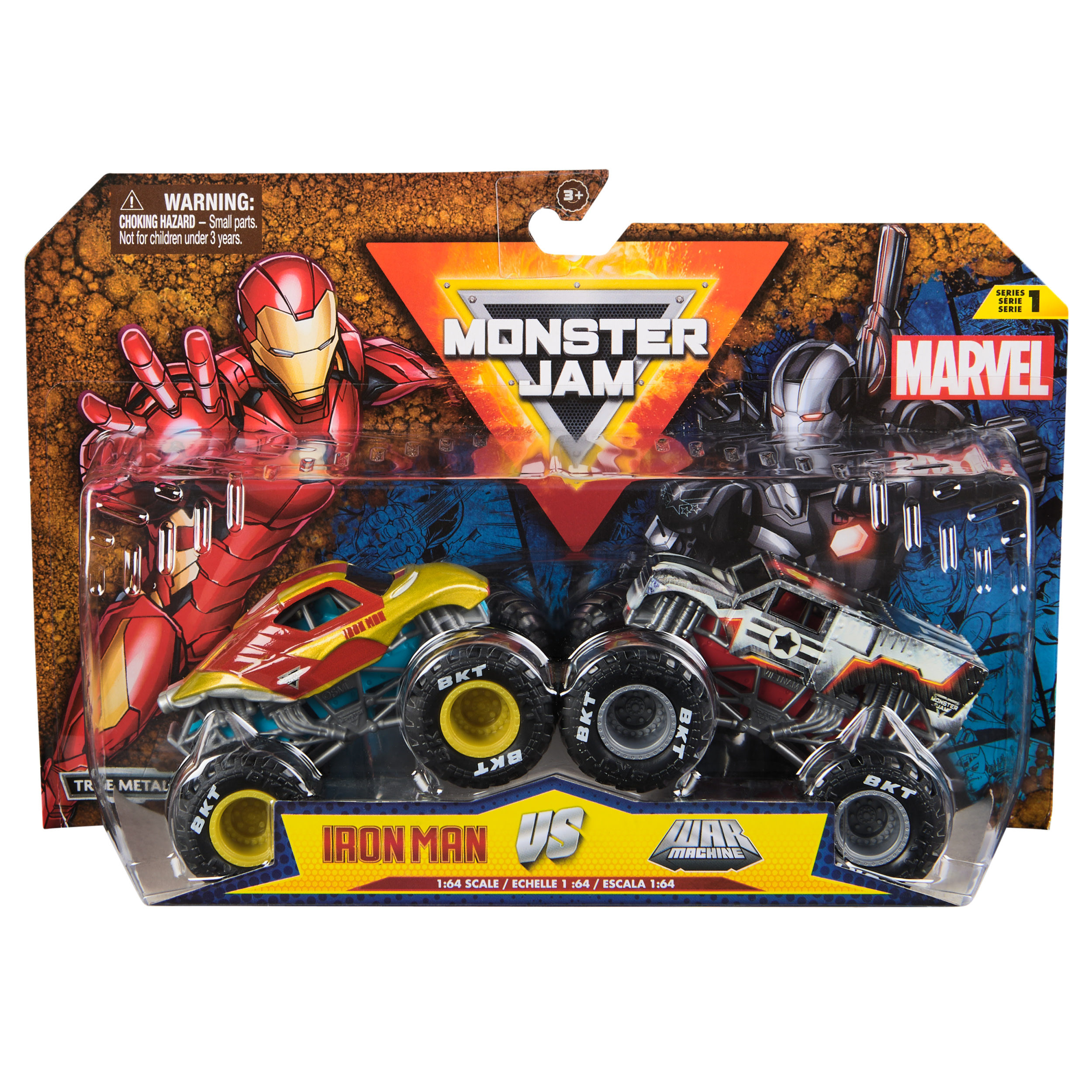 Monster Jam 2er-Pack Iron Man vs. War Machine, Spielfahrzeug