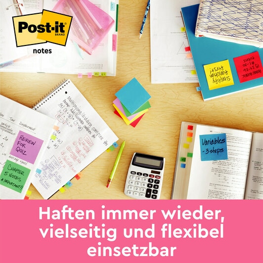 Post-it® Poptimistic Collection Haftnotizen farbsortiert, 6 Blöcke