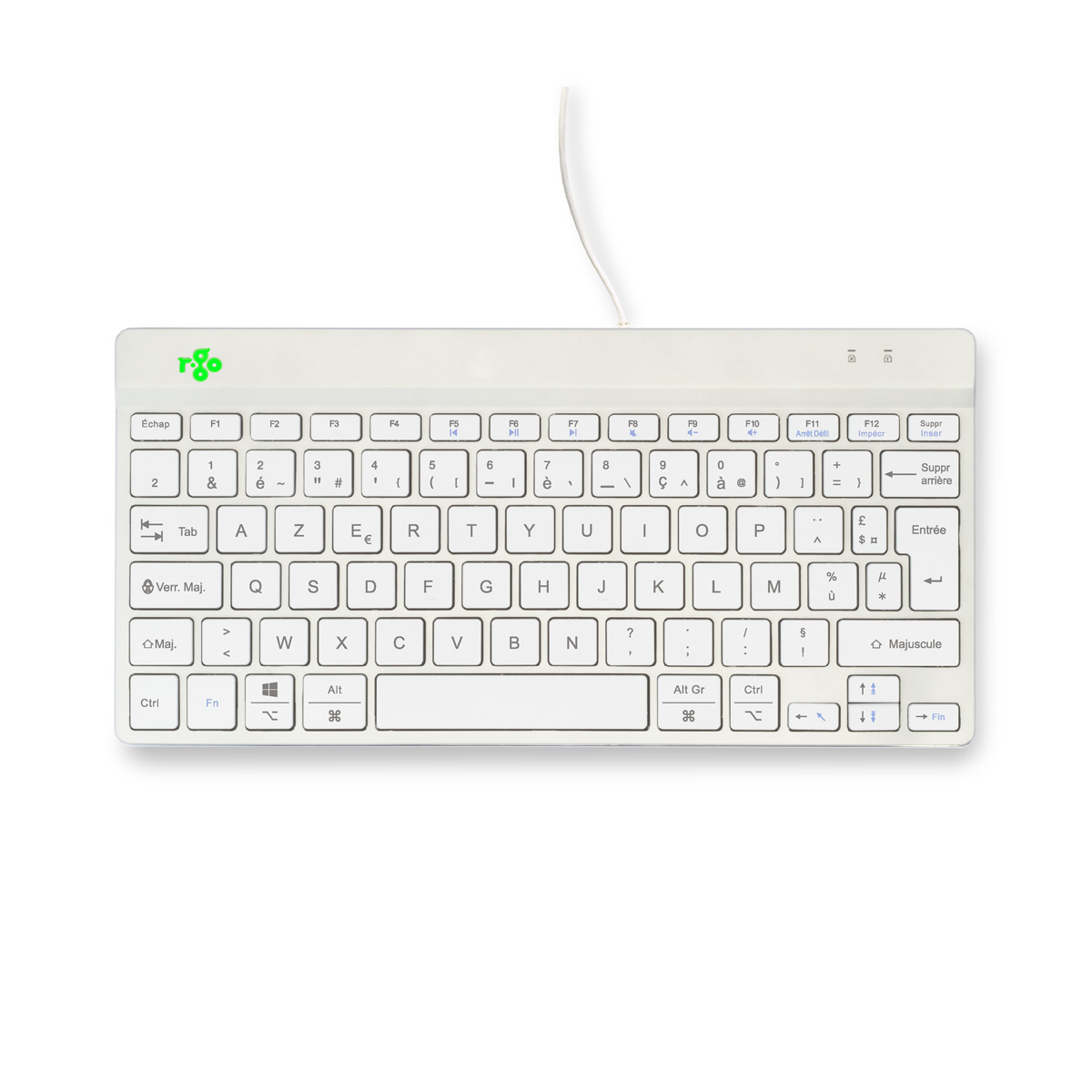 R-GO COMPACT BREAK ERGONOMIC KEYBOARD QWERTY (FR) WITH WHITE