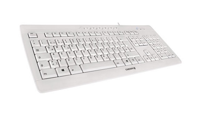 CHERRY STREAM 3.0 Tastatur Wired CH weiß/grau